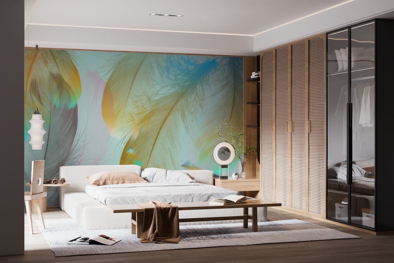 Fototapeta lietajúce mäkké perie