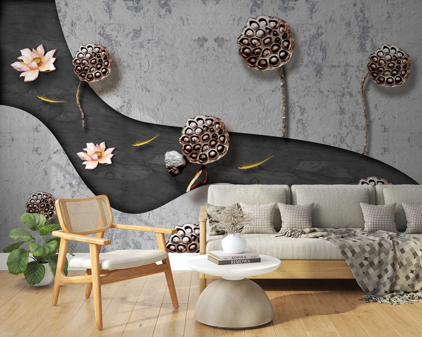 Fototapeta abstraktná cesta posiata kvetmi na poli