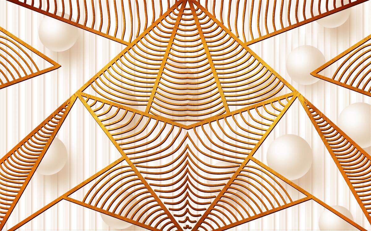 Fototapeta zlatý vzor v geometrickom štýle