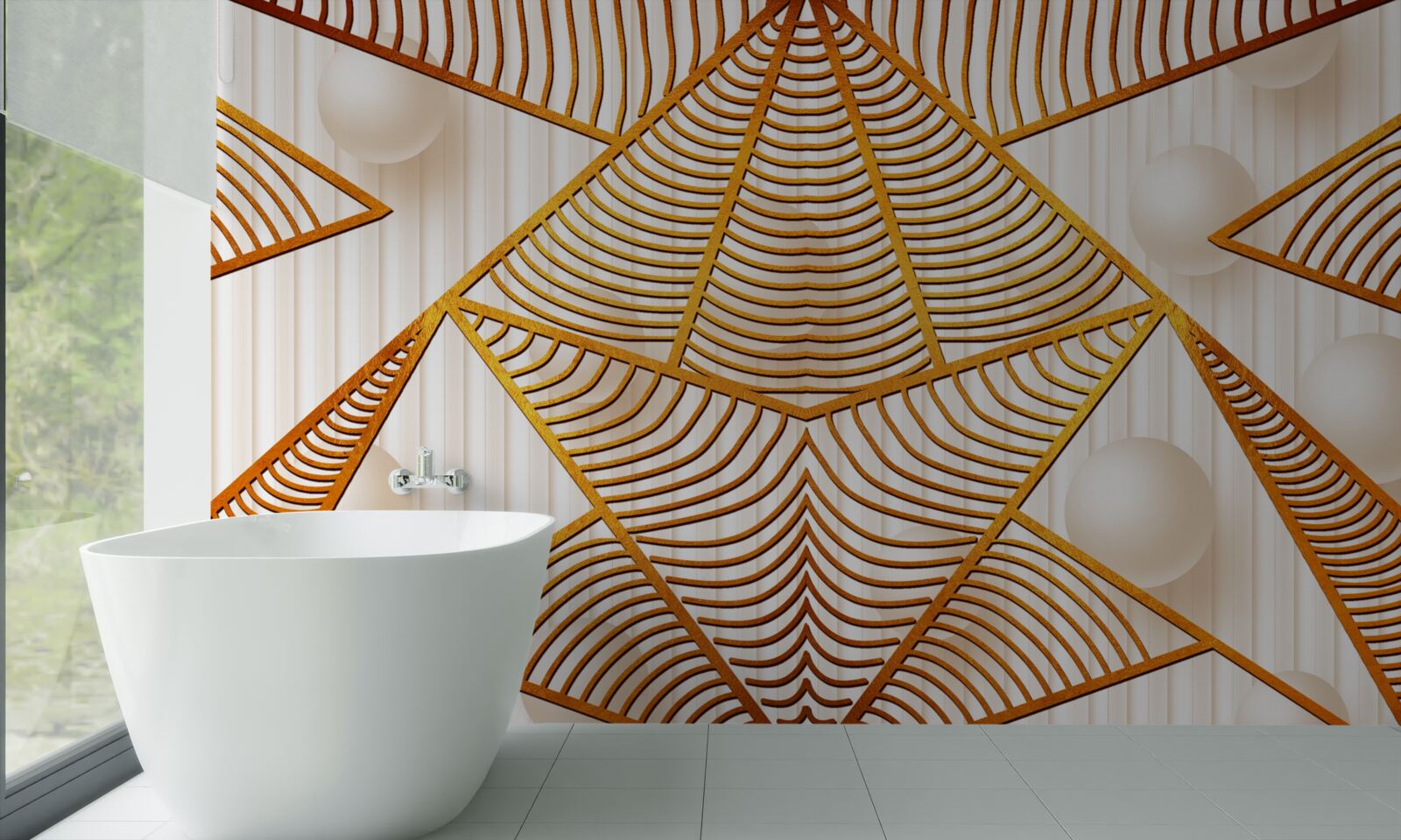 Fototapeta zlatý vzor v geometrickom štýle