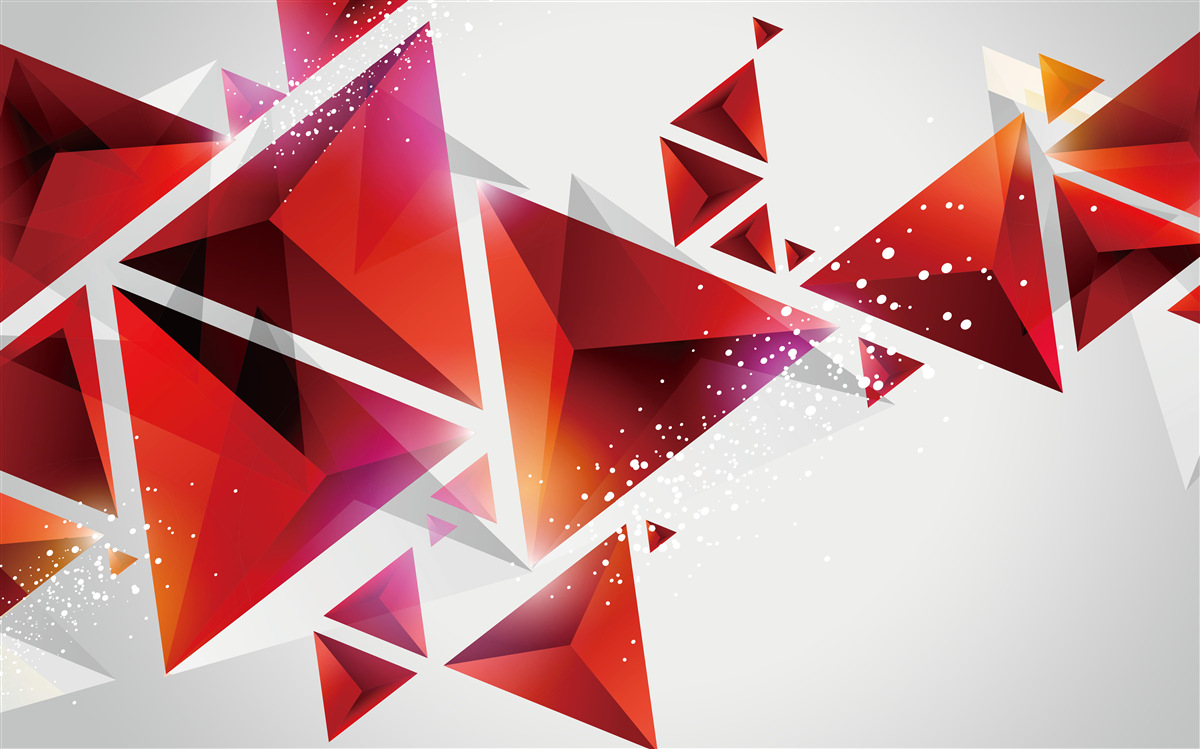 Fototapeta trojuholníky s množstvom červenej