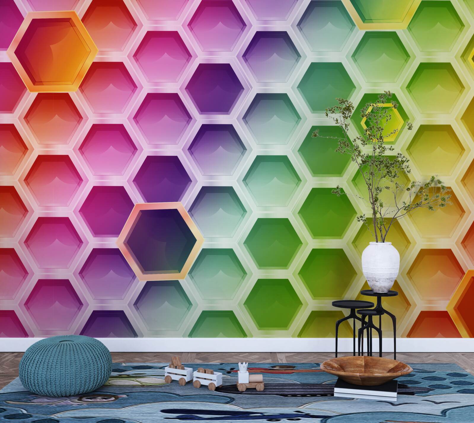 Fototapeta viacfarebné svetlé úle