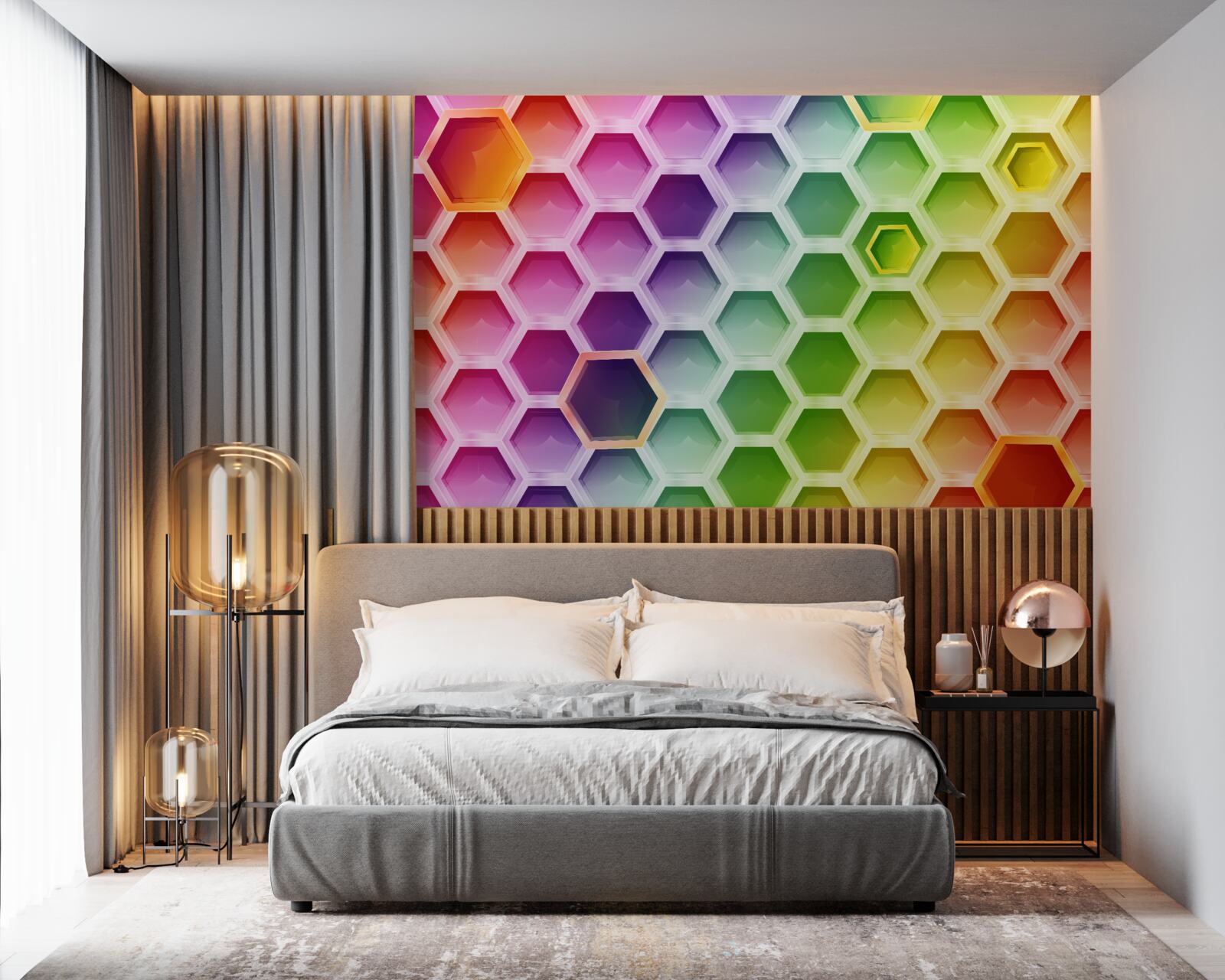 Fototapeta viacfarebné svetlé úle