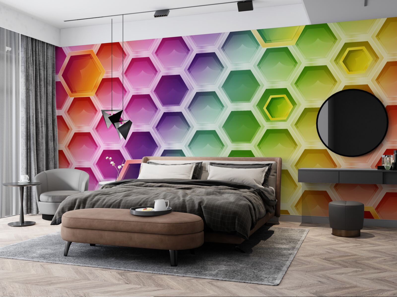 Fototapeta viacfarebné svetlé úle