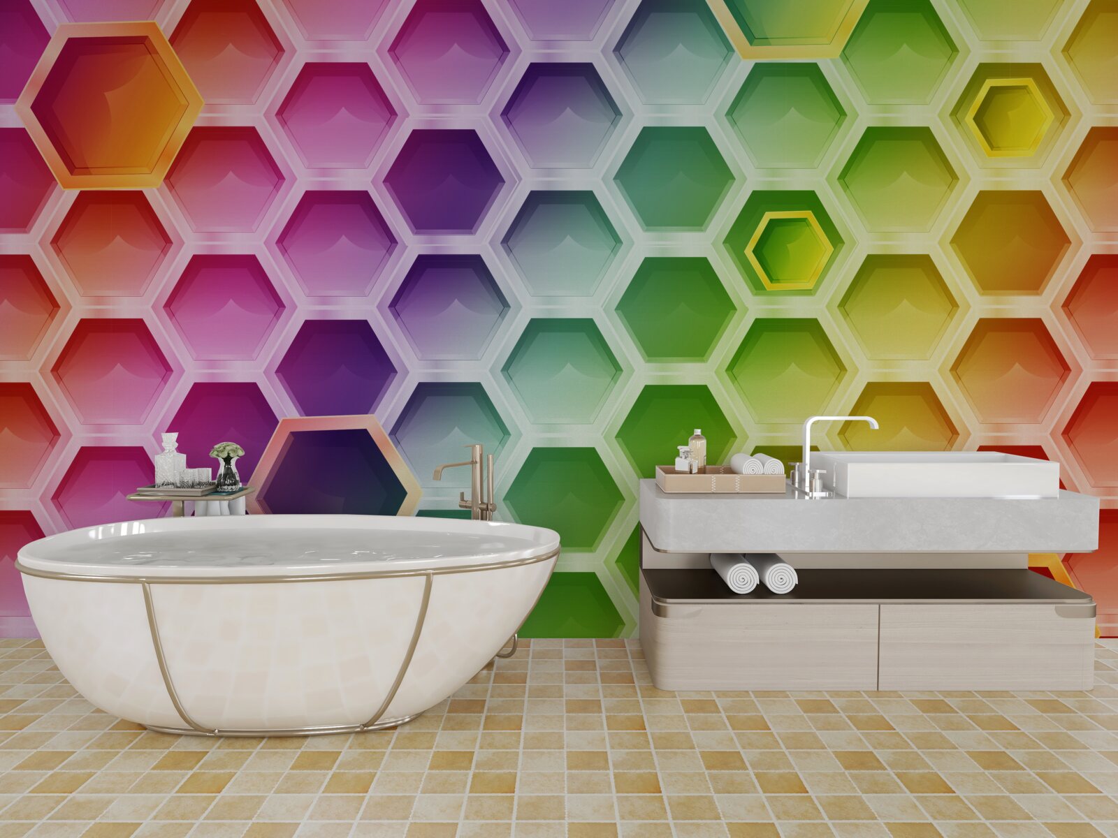 Fototapeta viacfarebné svetlé úle