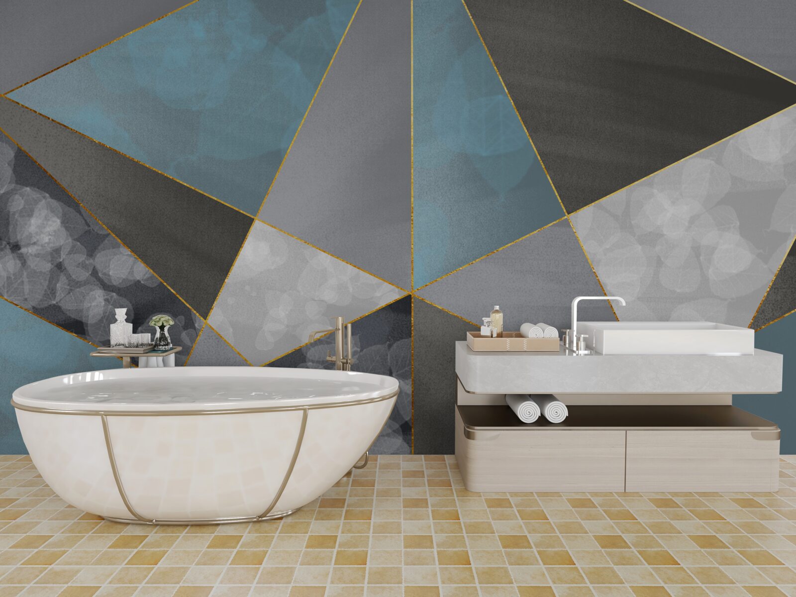 Fototapeta jedinečné pozadie s geometrickými motívmi