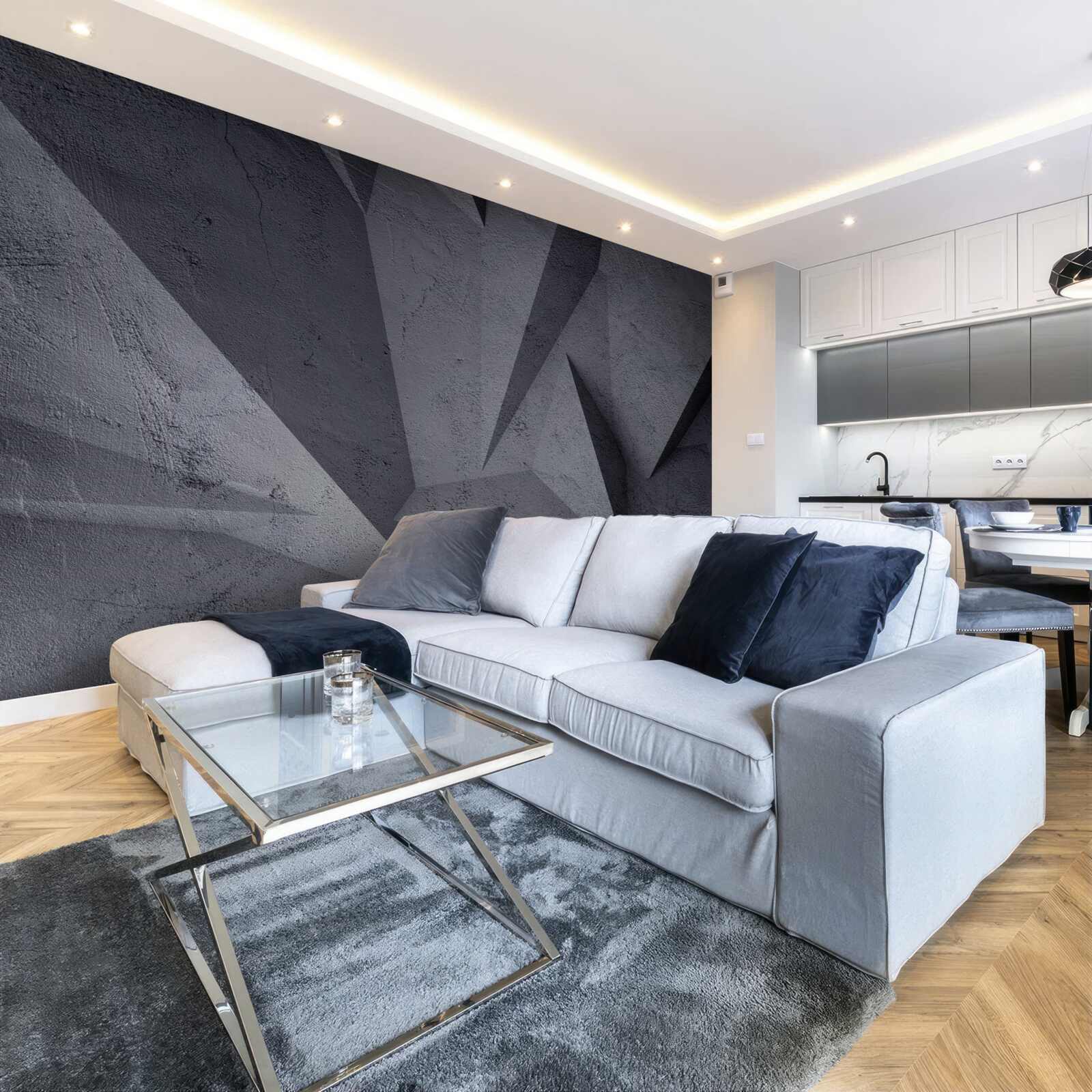 Fototapeta čierna geometria v 3D priestore