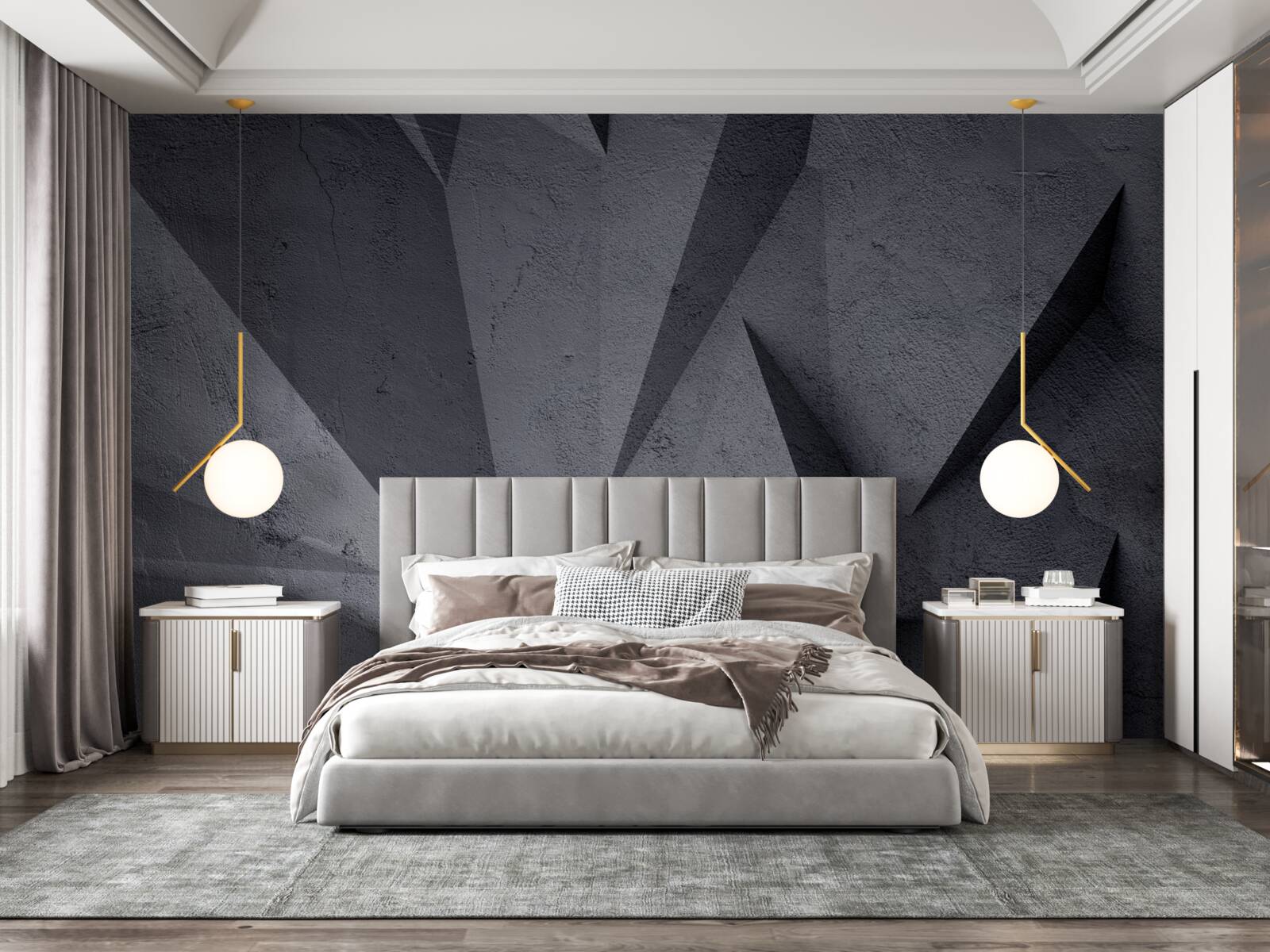 Fototapeta čierna geometria v 3D priestore