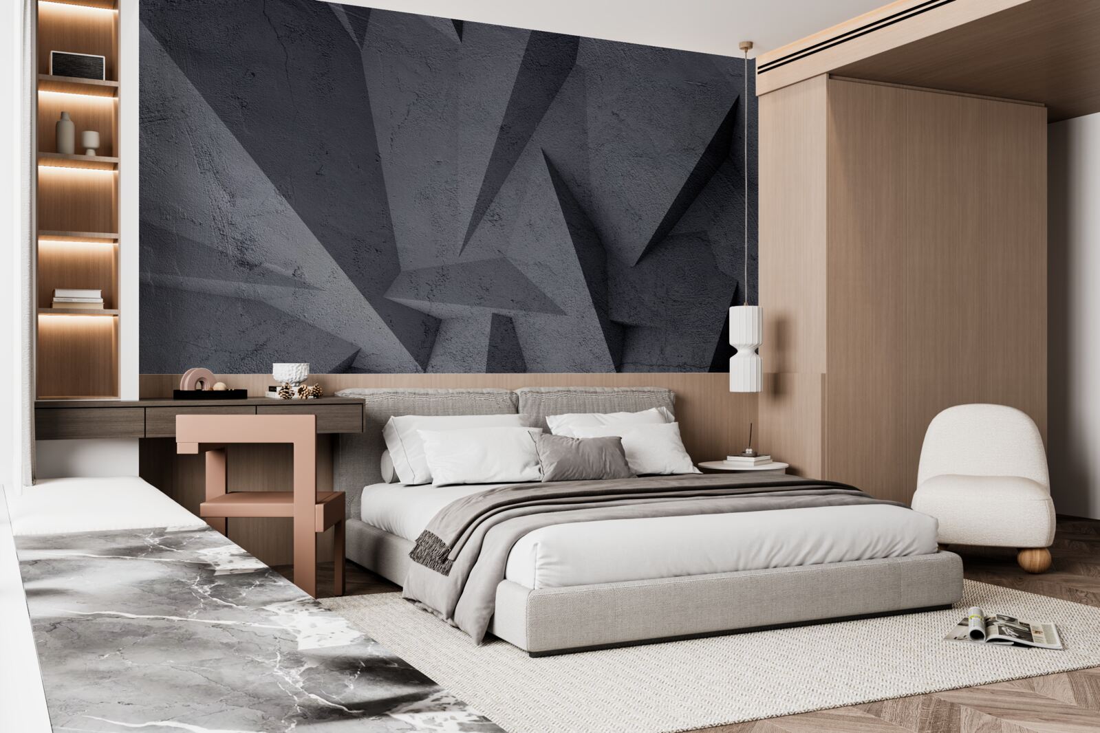 Fototapeta čierna geometria v 3D priestore