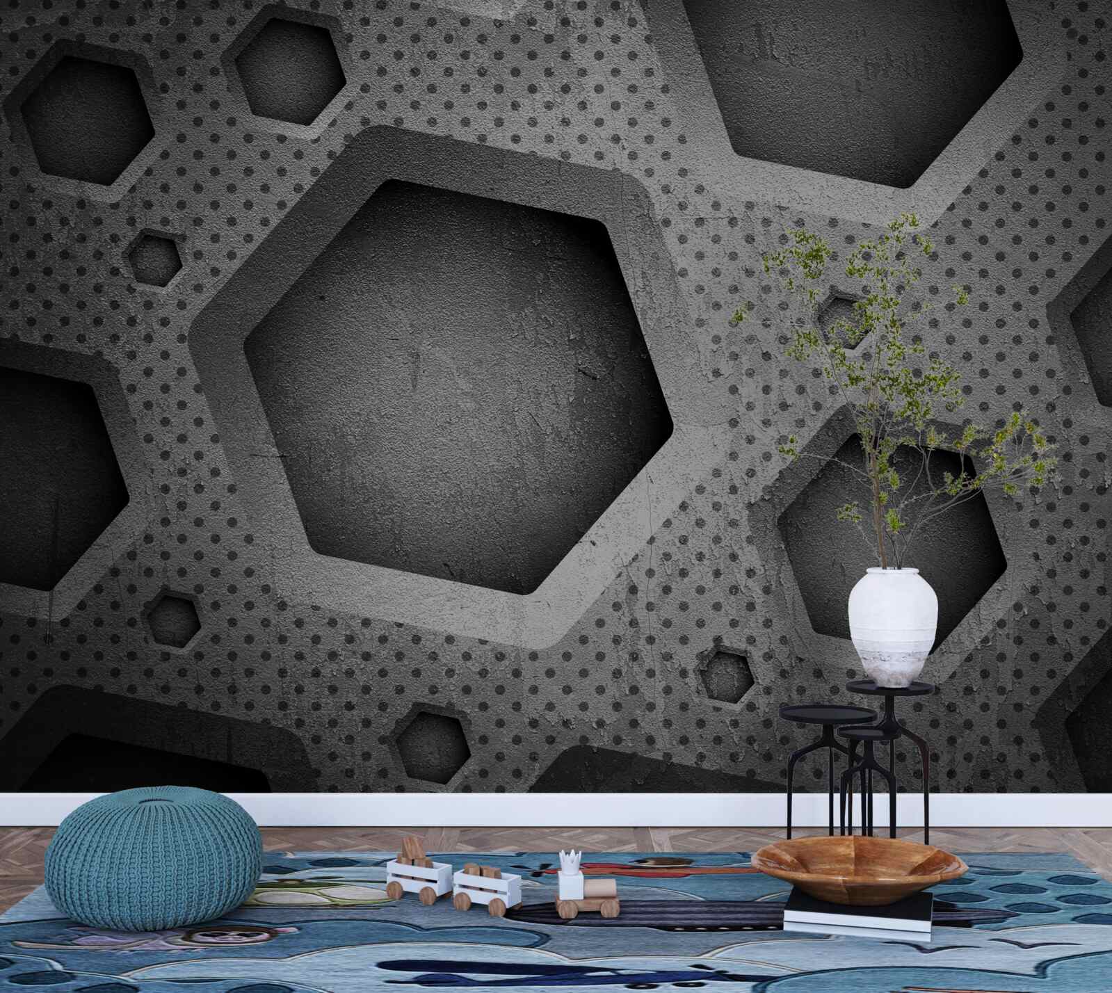 Fototapeta abstraktná šesťuholníková bariéra