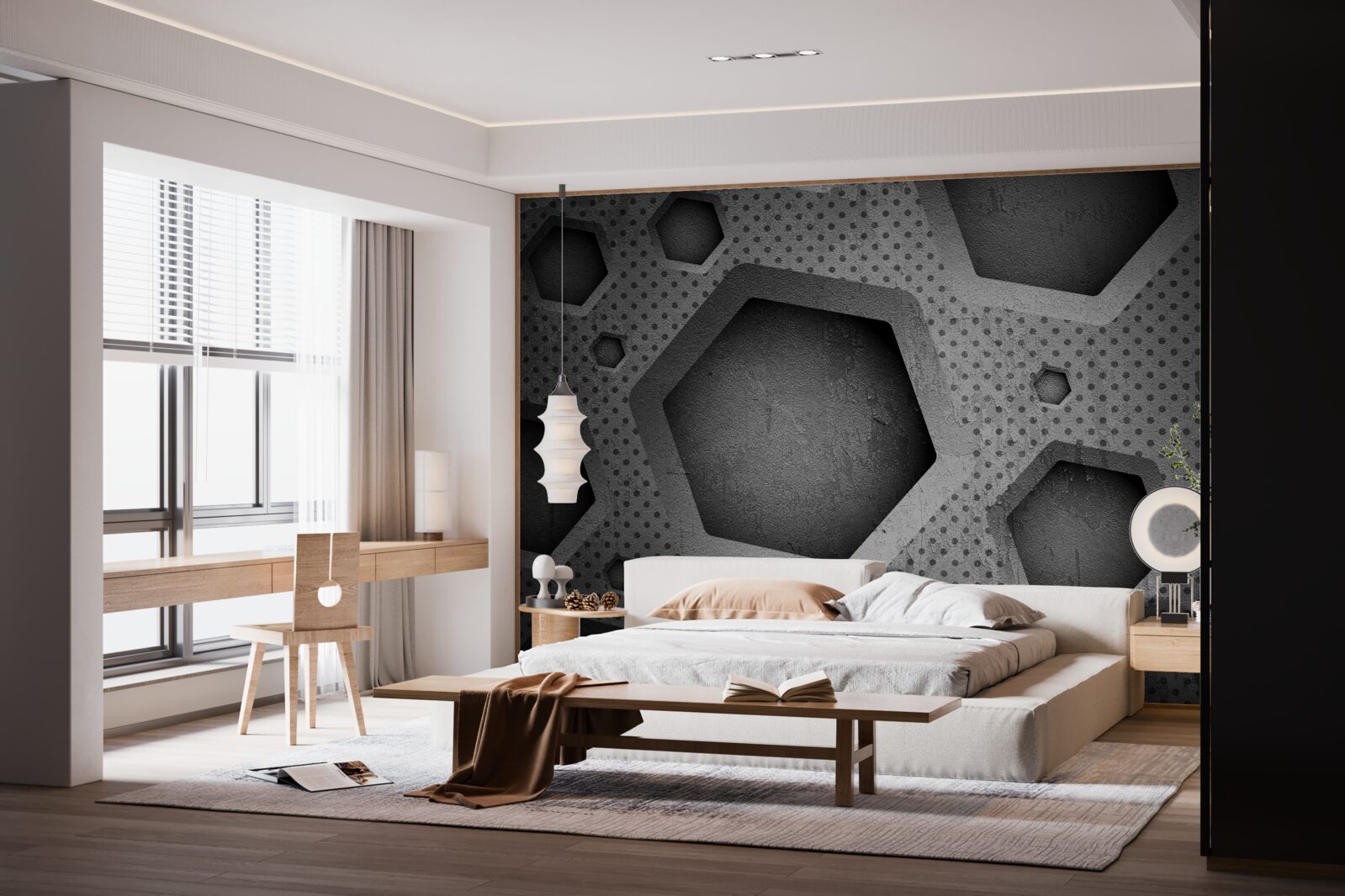 Fototapeta abstraktná šesťuholníková bariéra