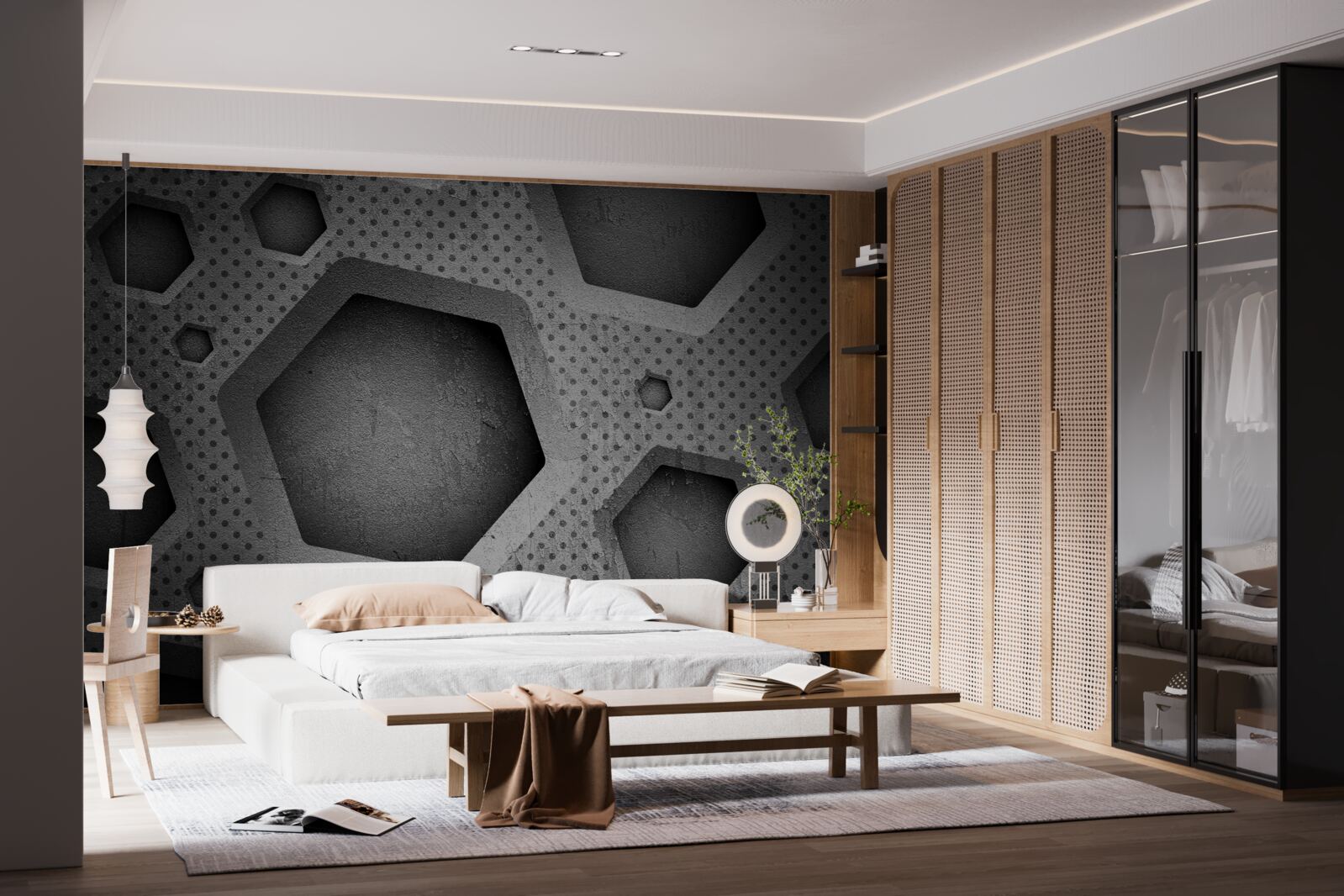 Fototapeta abstraktná šesťuholníková bariéra