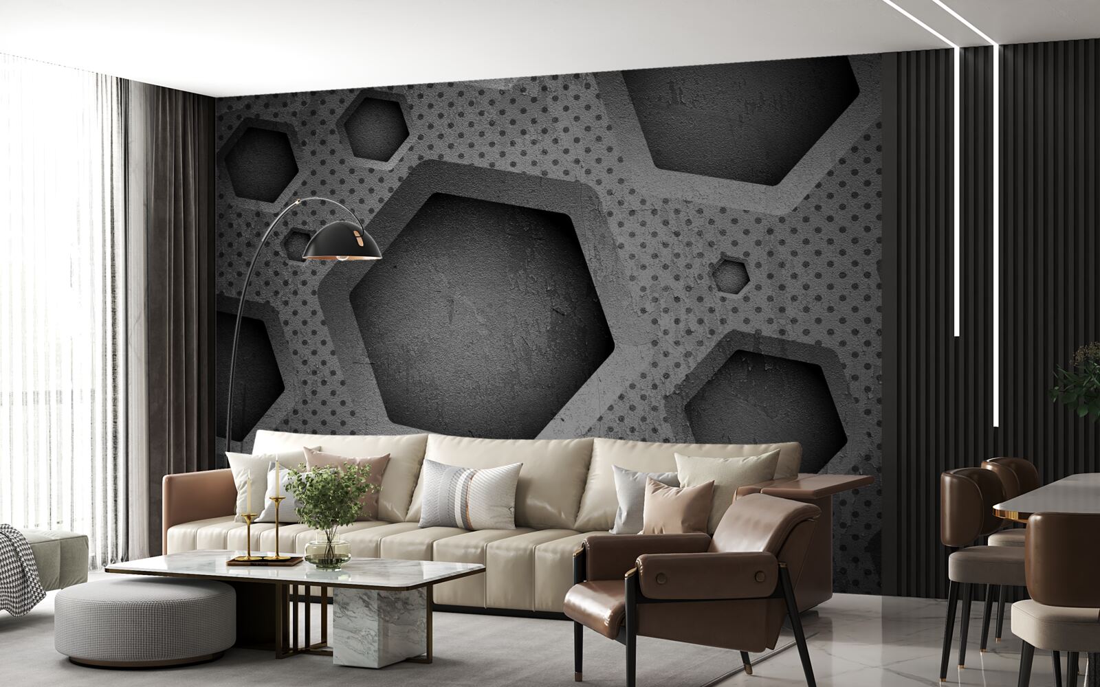 Fototapeta abstraktná šesťuholníková bariéra