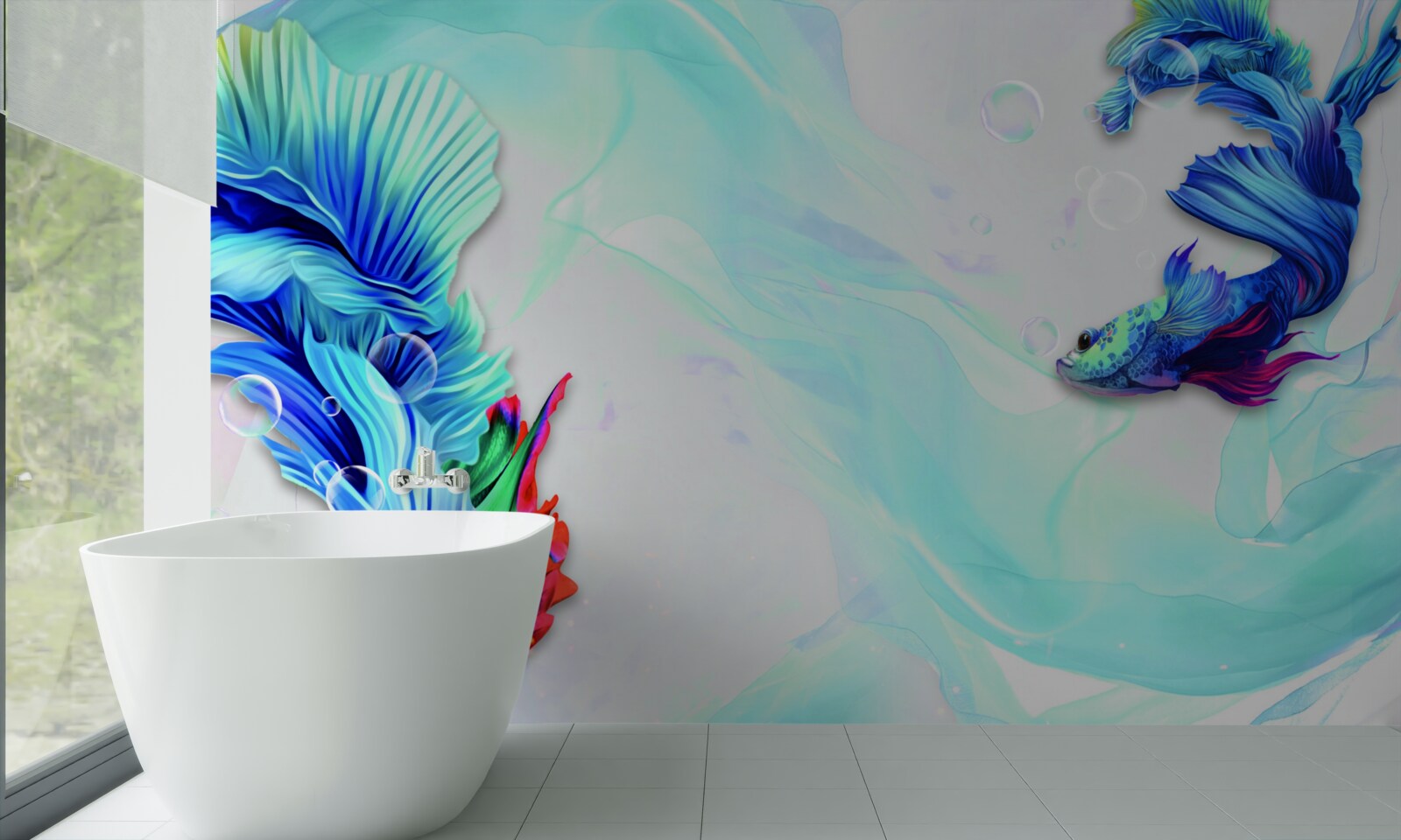 Fototapeta Vodné prostredie je domovom rýb modrochvostých