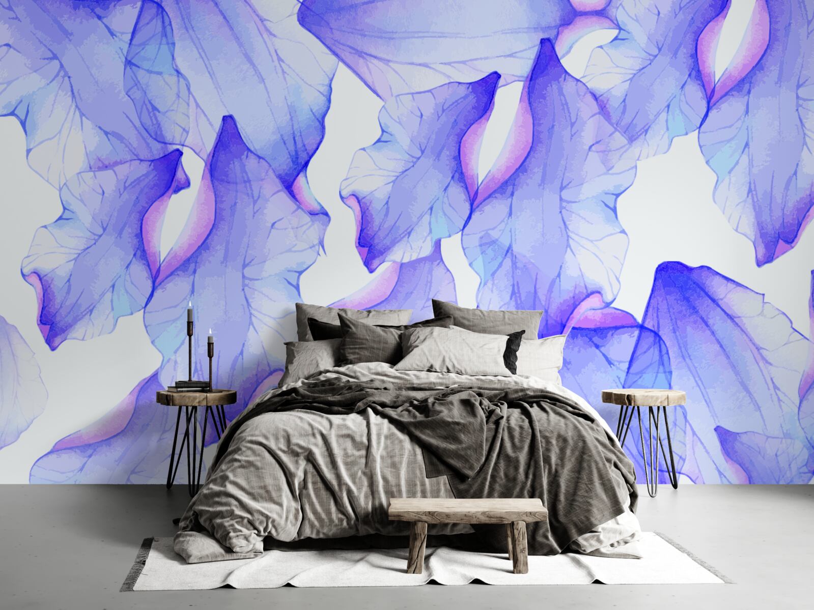 Fototapeta kvetné puky s priehľadným fialovým odtieňom