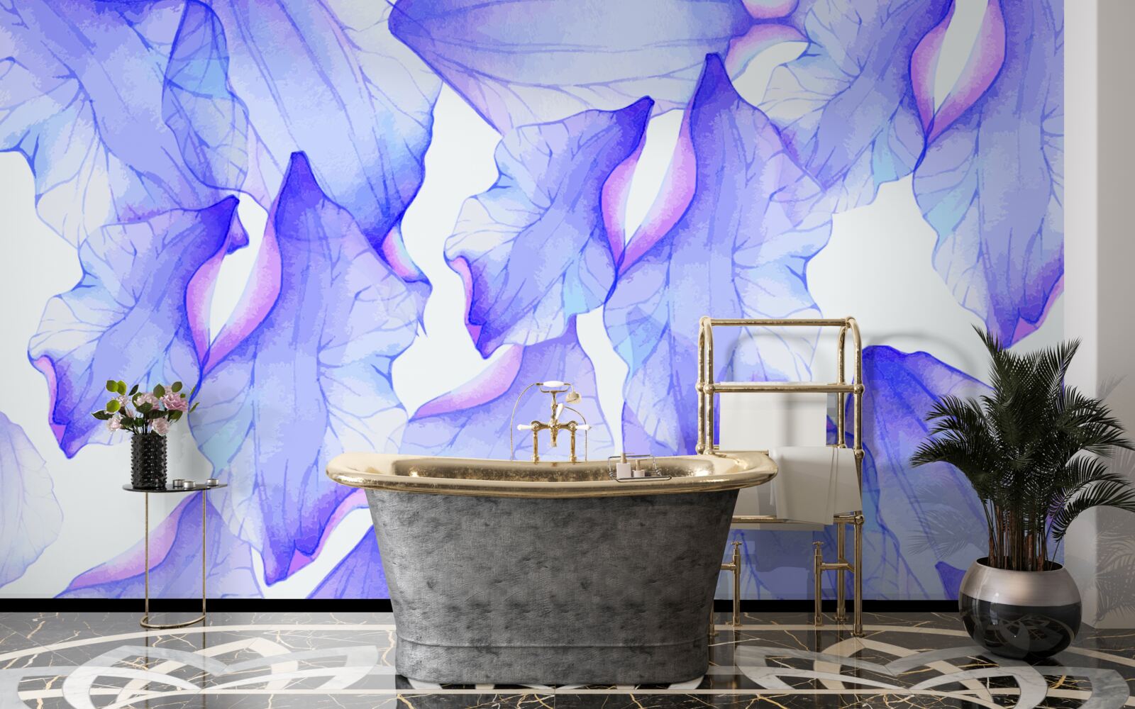 Fototapeta kvetné puky s priehľadným fialovým odtieňom