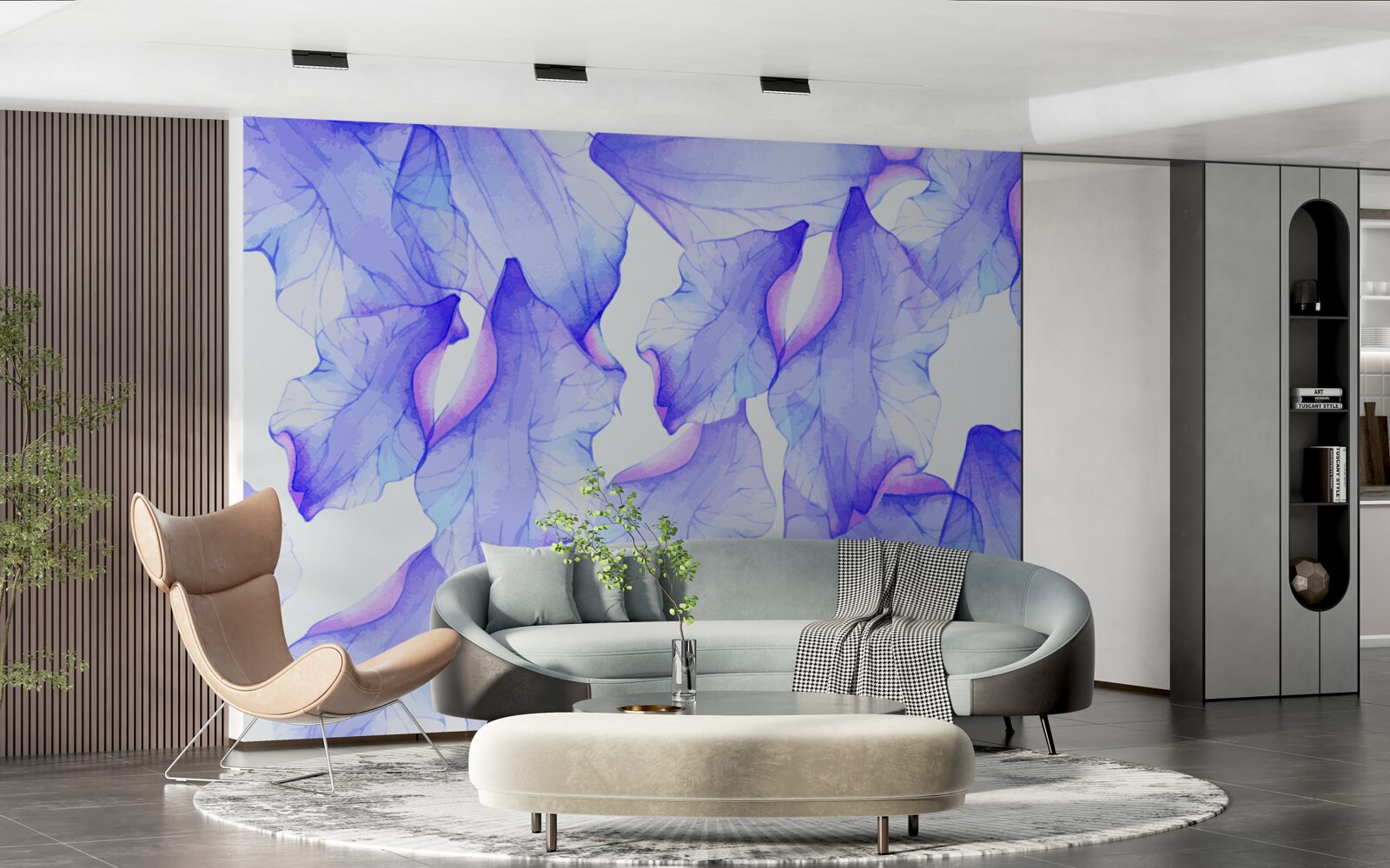 Fototapeta kvetné puky s priehľadným fialovým odtieňom