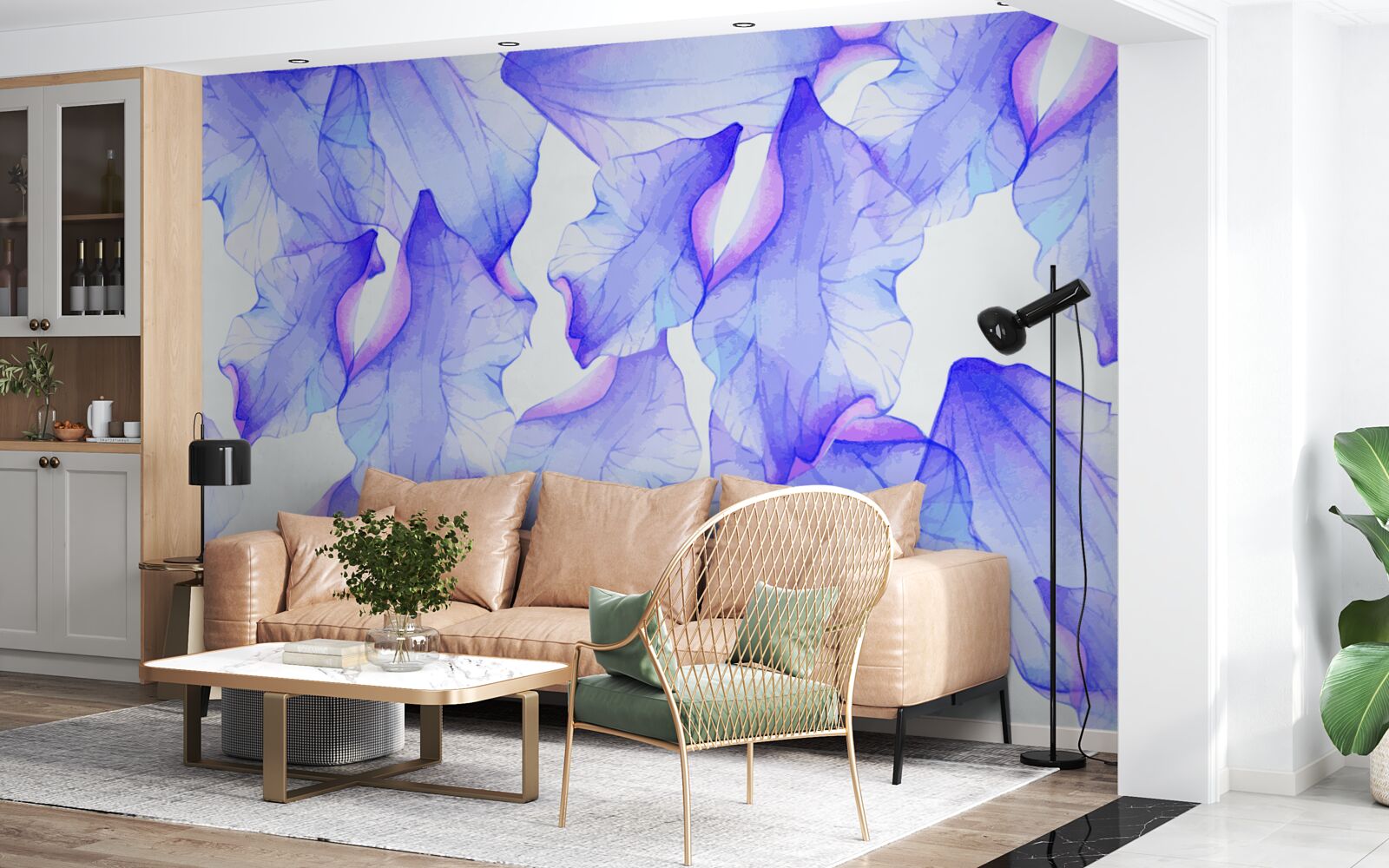 Fototapeta kvetné puky s priehľadným fialovým odtieňom