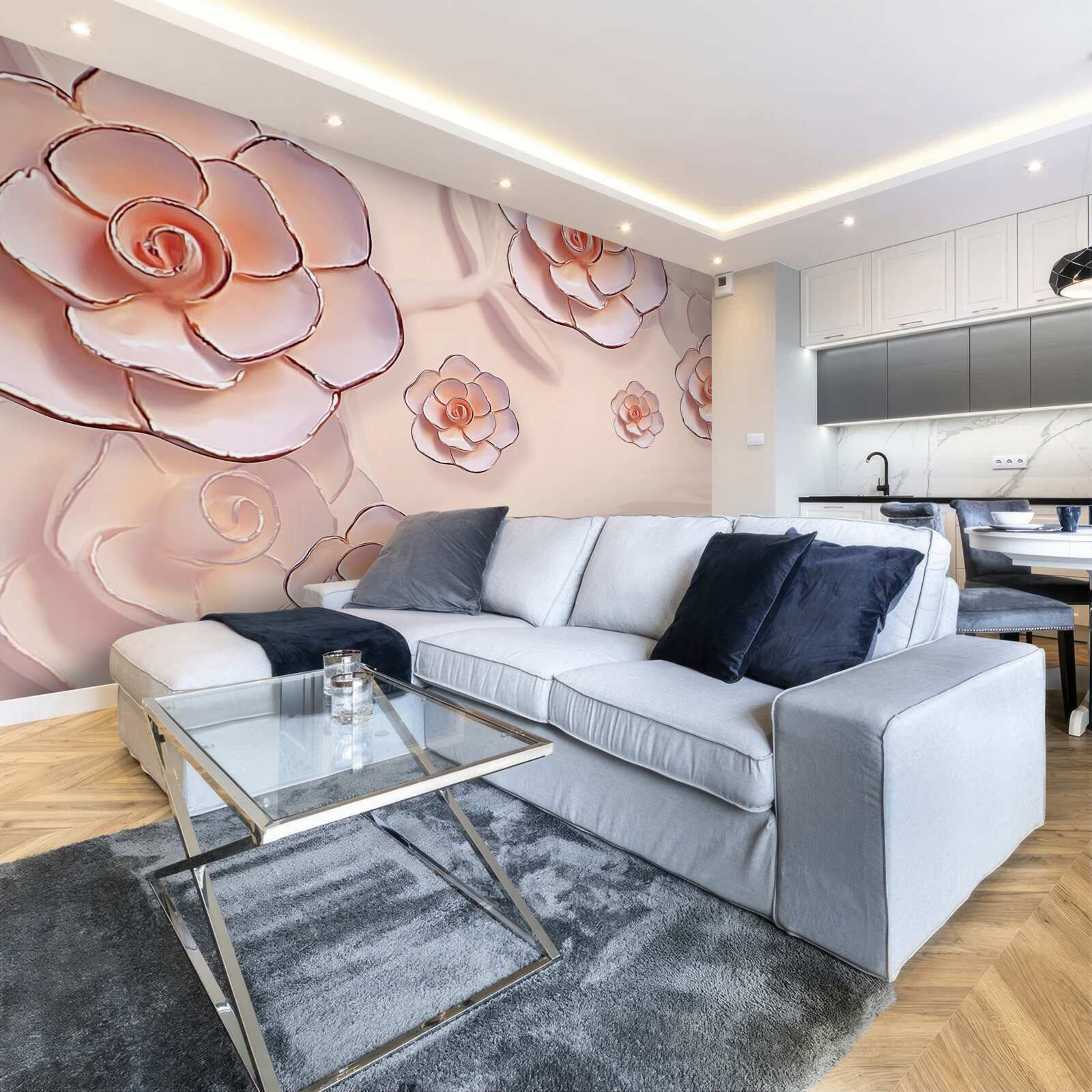 Fototapeta ružové porcelánové ruže