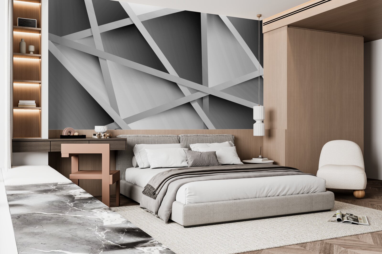 Fototapeta nejednoznačné šedé rozostrenie