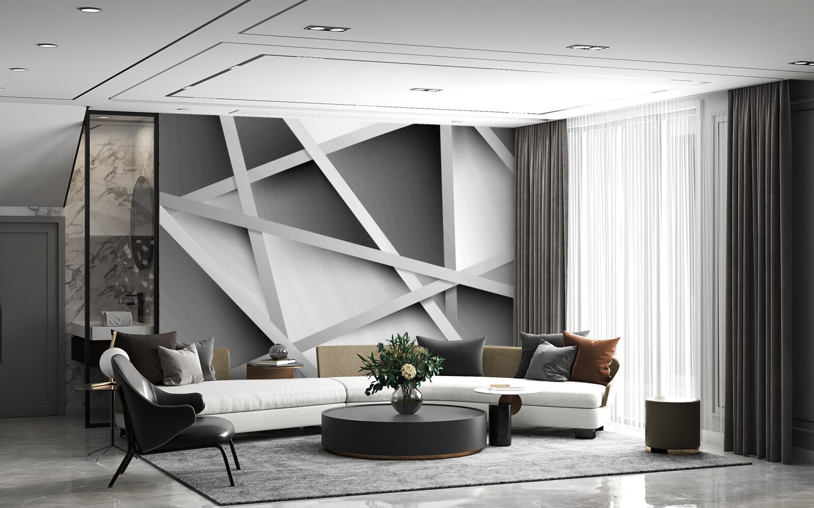 Fototapeta nejednoznačné šedé rozostrenie