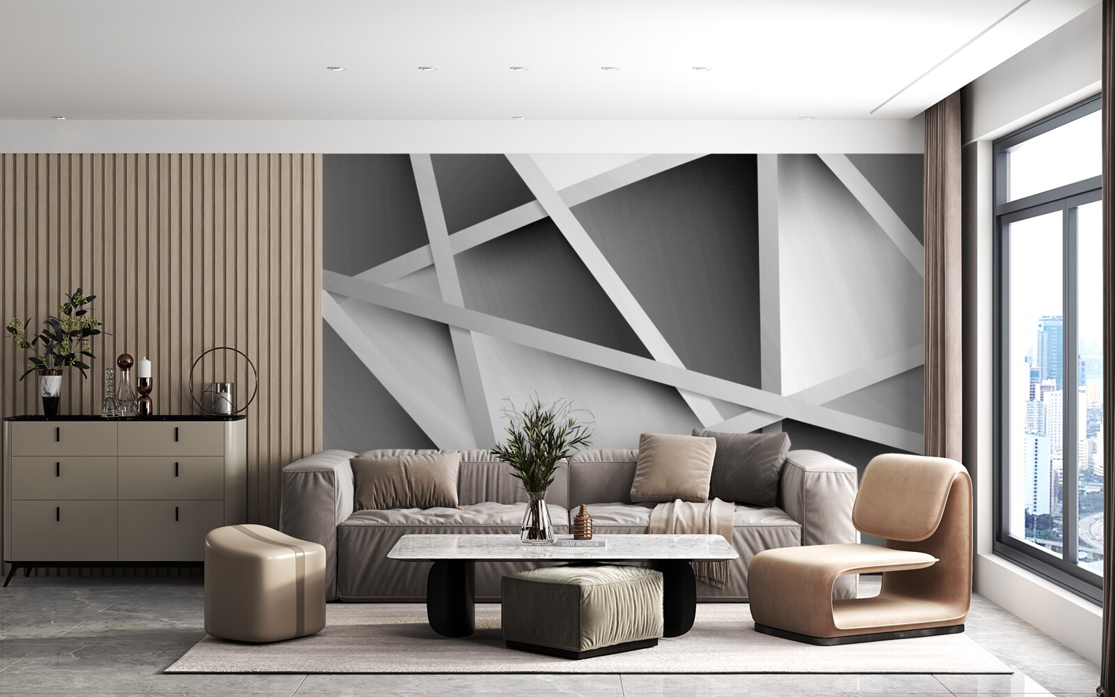 Fototapeta nejednoznačné šedé rozostrenie