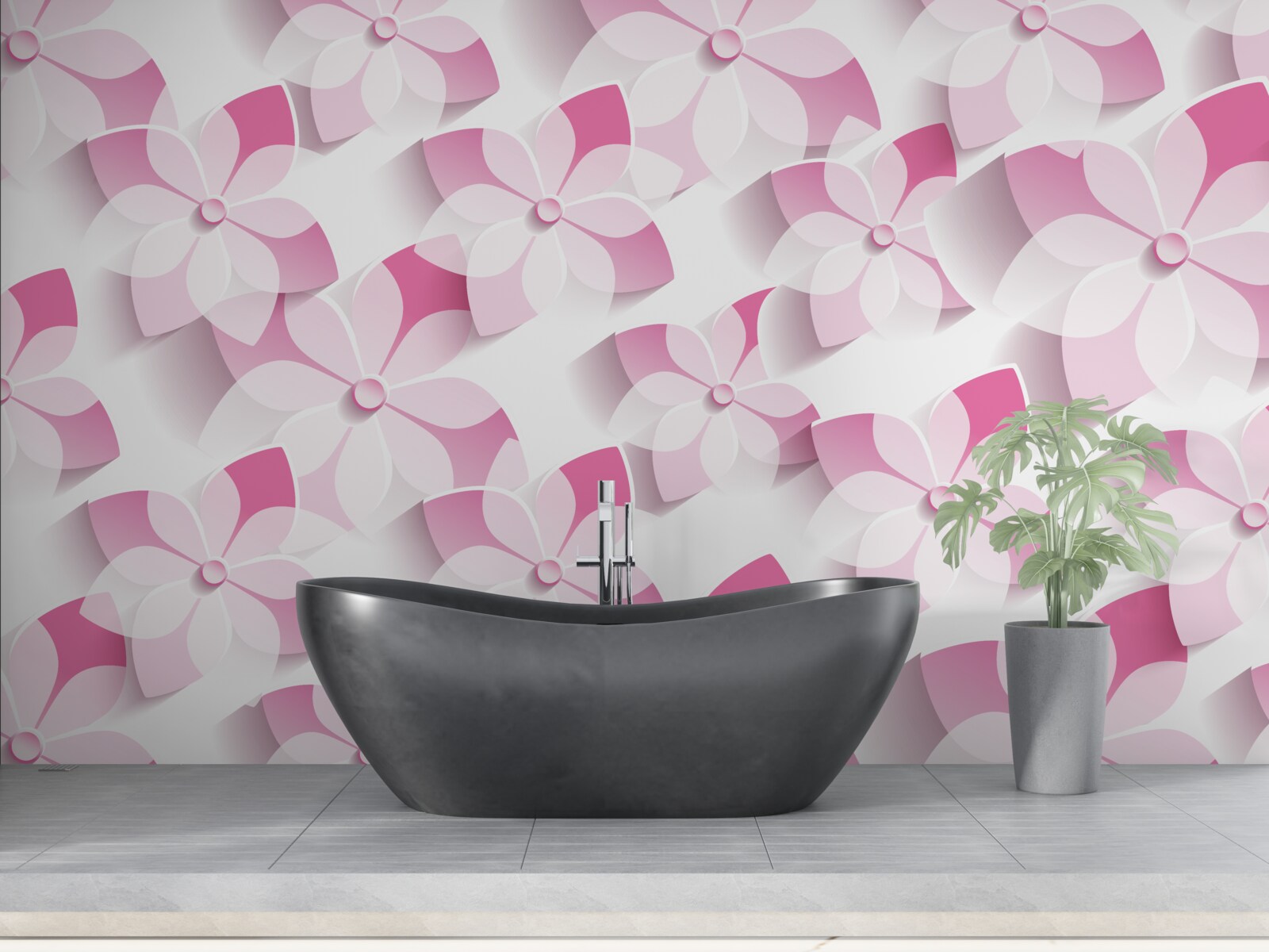 Fototapeta pozadie v ružových kvetinových odtieňoch