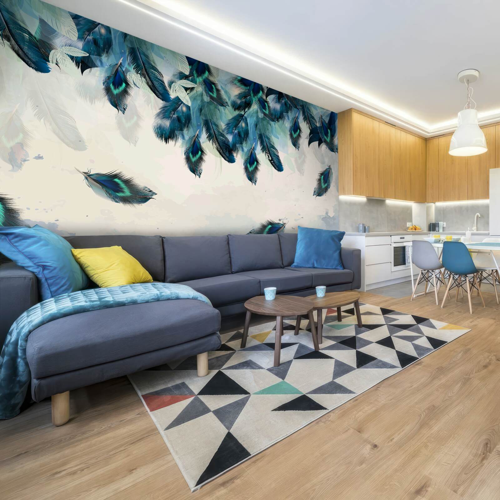 Fototapeta lietajúce nadýchané prikrývky tmy