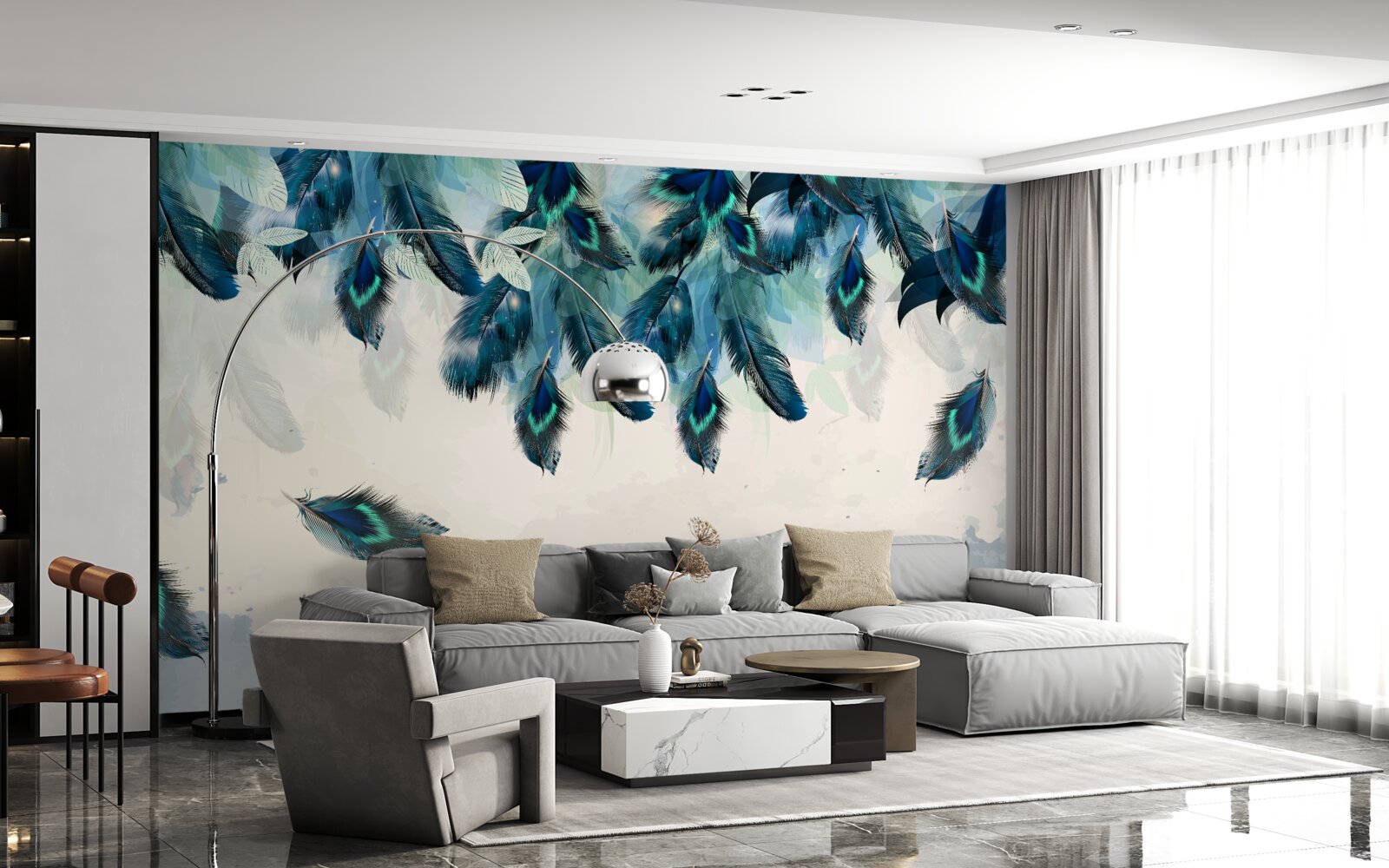 Fototapeta lietajúce nadýchané prikrývky tmy