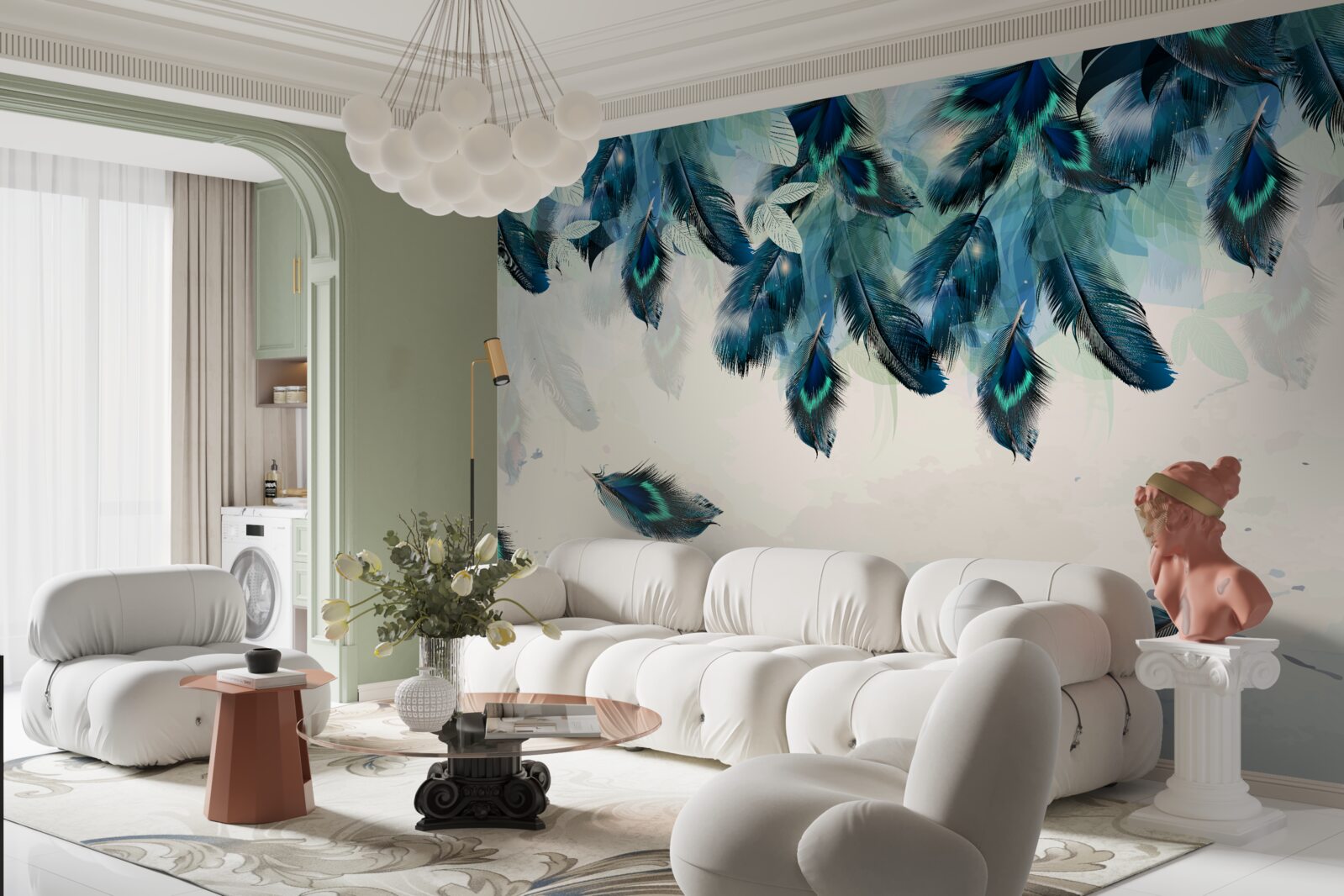 Fototapeta lietajúce nadýchané prikrývky tmy