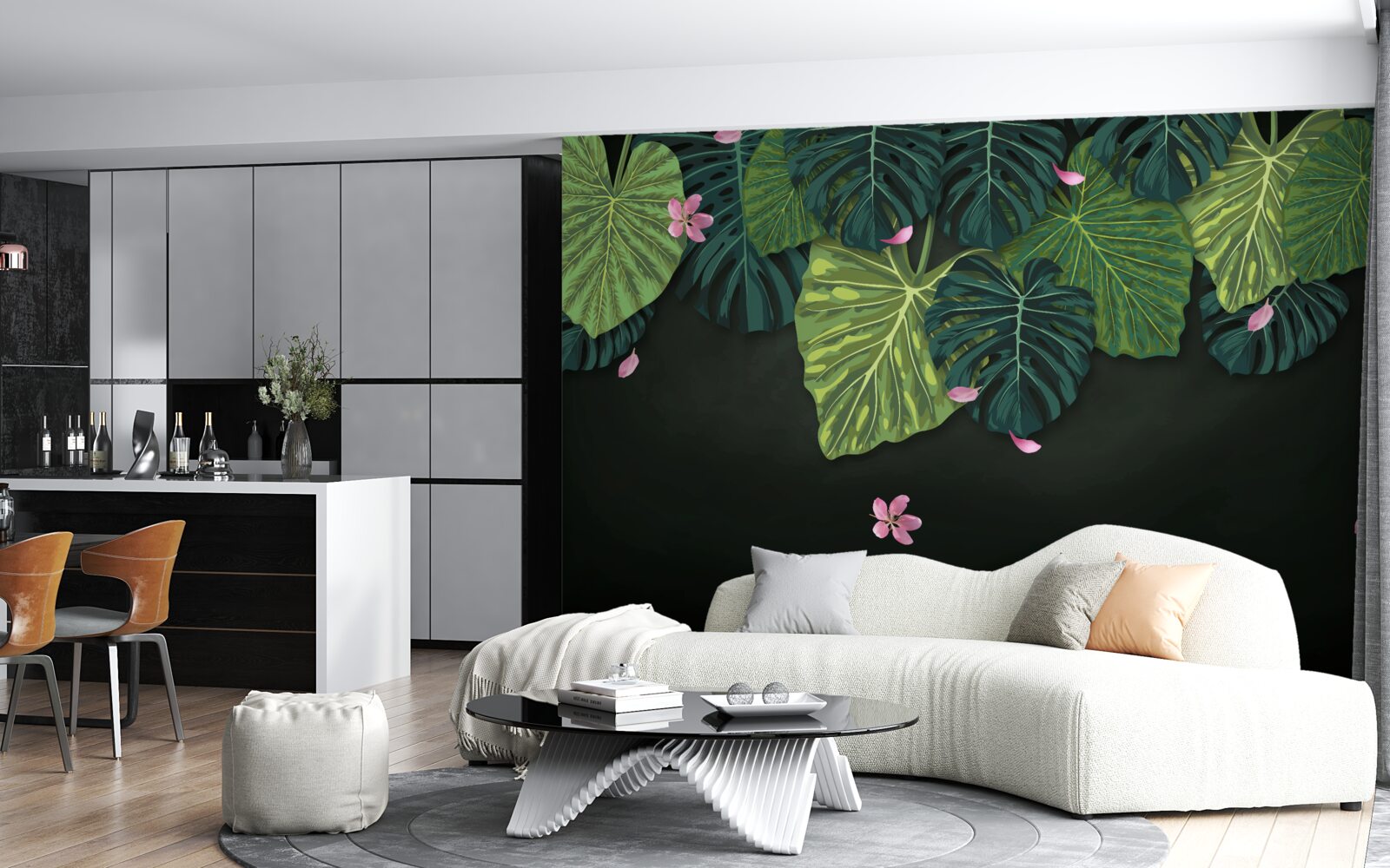 Fototapeta tropické listy v noci