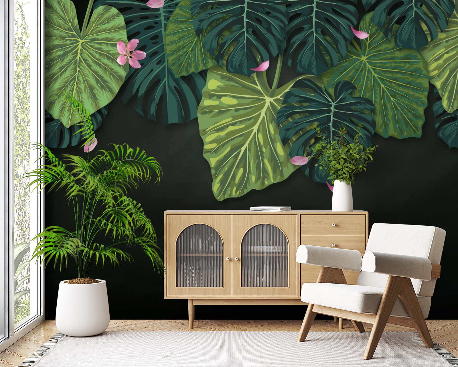 Fototapeta tropické listy v noci