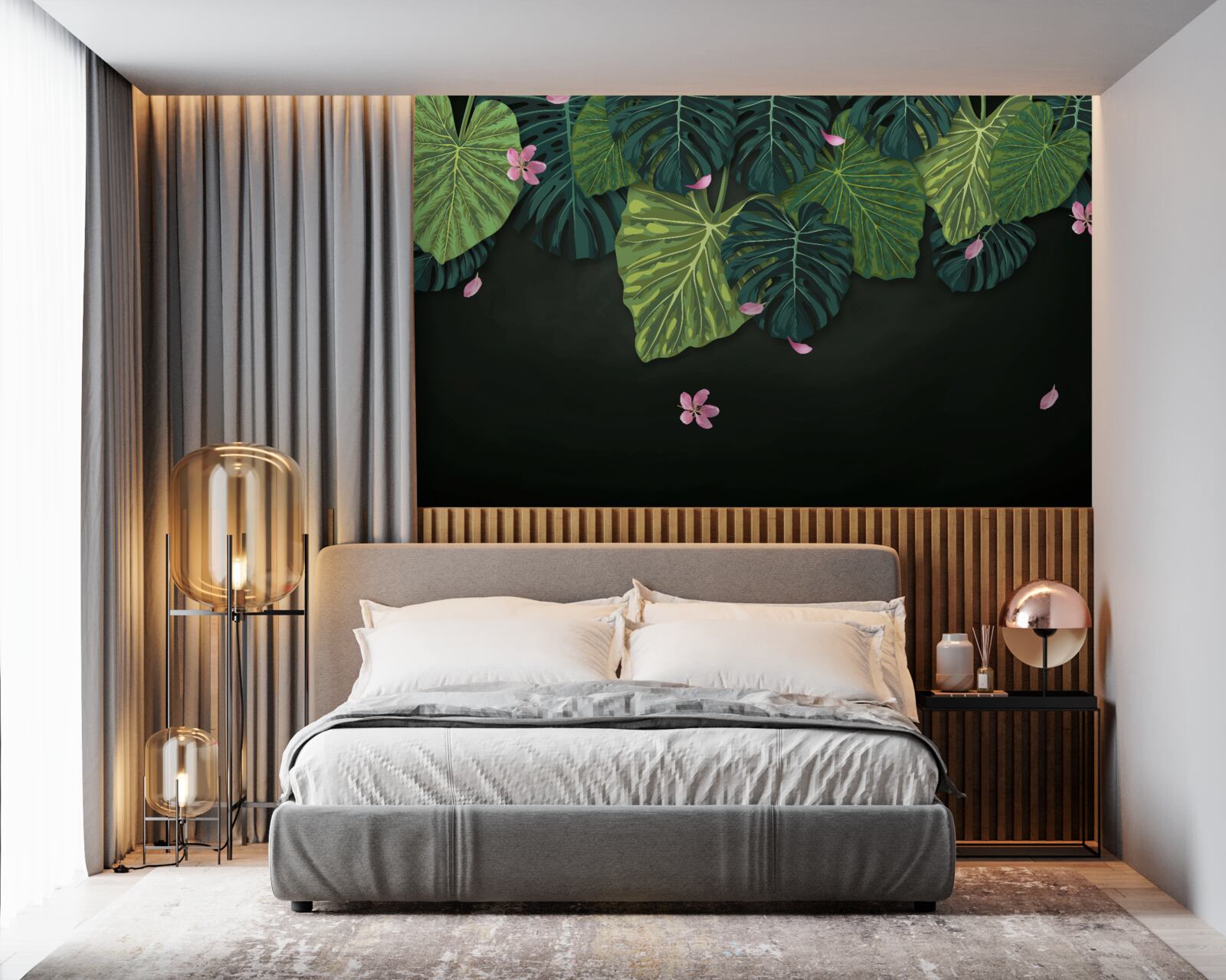 Fototapeta tropické listy v noci