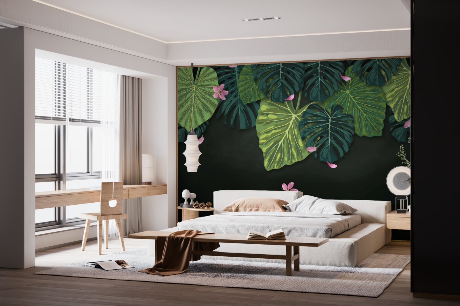 Fototapeta tropické listy v noci