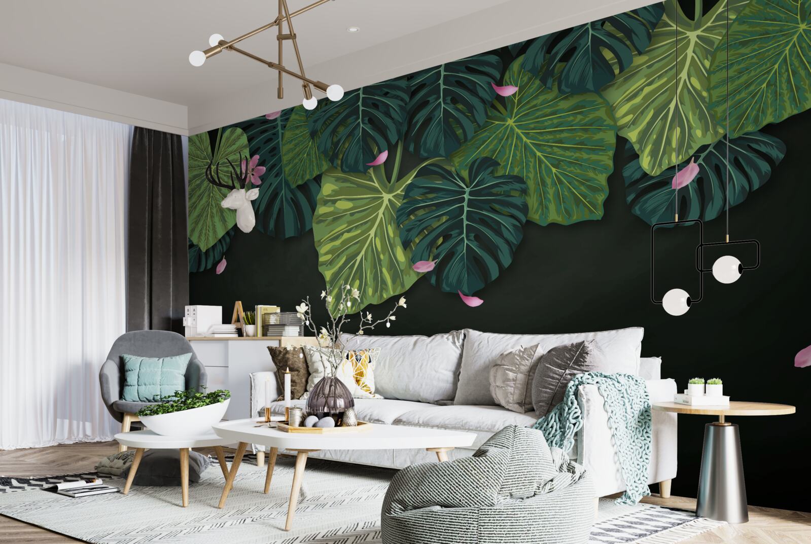 Fototapeta tropické listy v noci