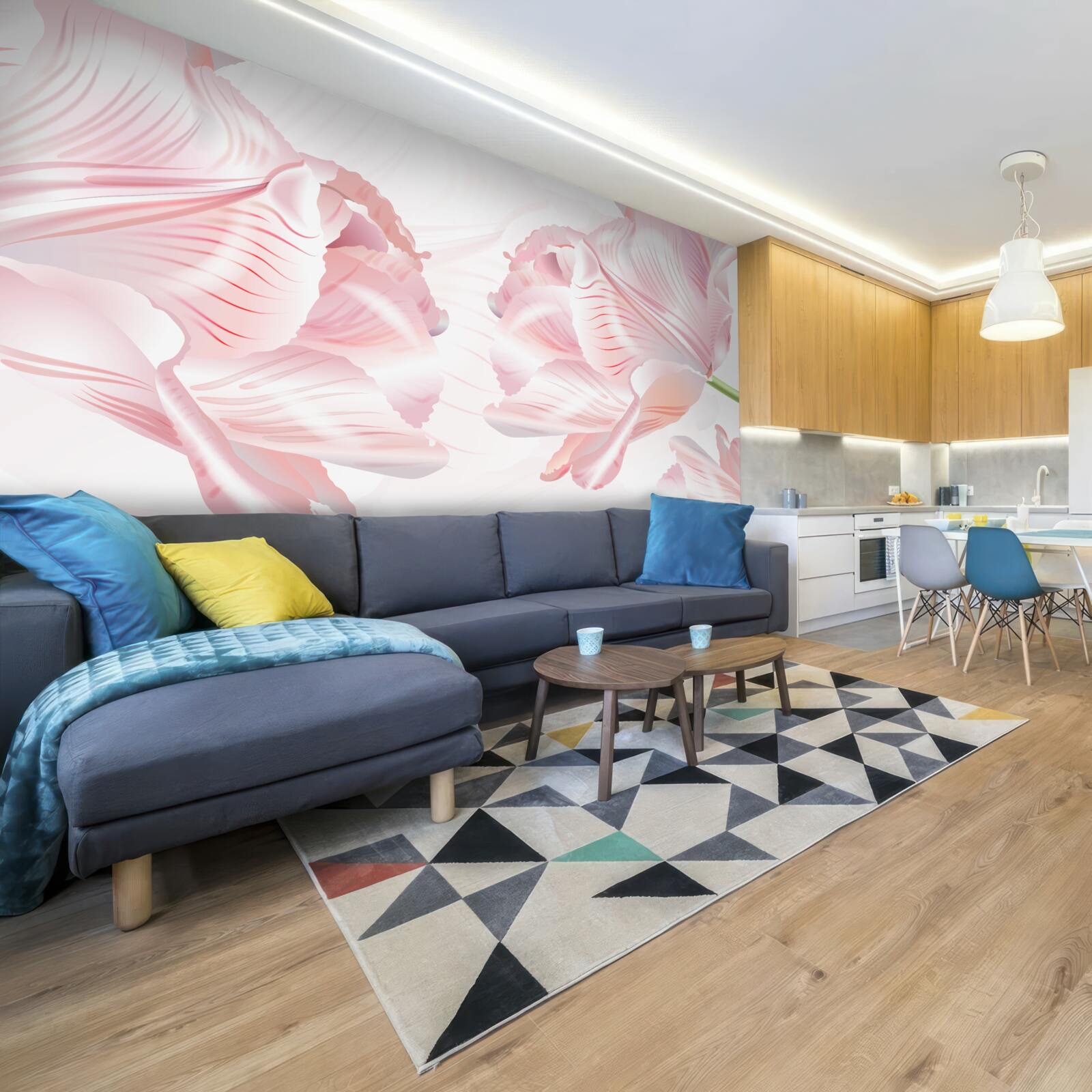 Fototapeta ružové tulipány s romantickou náladou