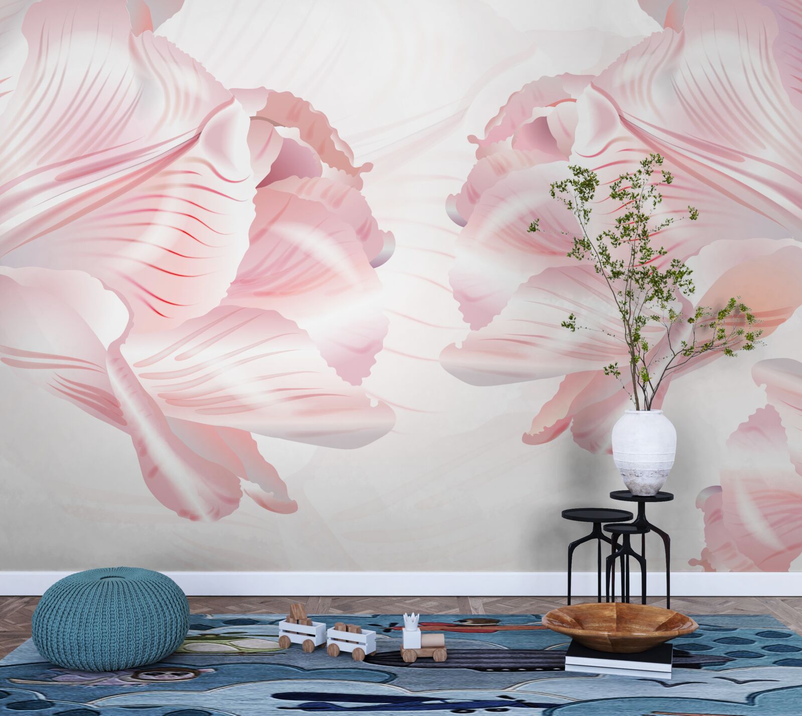 Fototapeta ružové tulipány s romantickou náladou