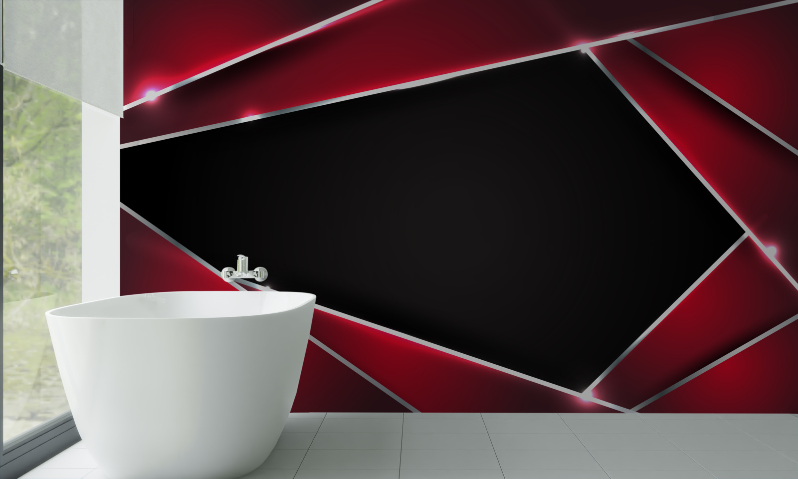 Fototapeta exkluzívne pozadie v červenej a čiernej farbe