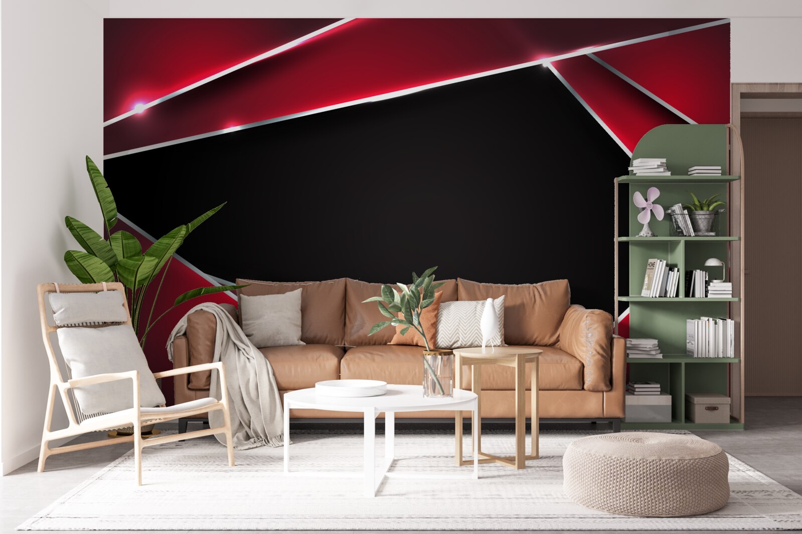 Fototapeta exkluzívne pozadie v červenej a čiernej farbe