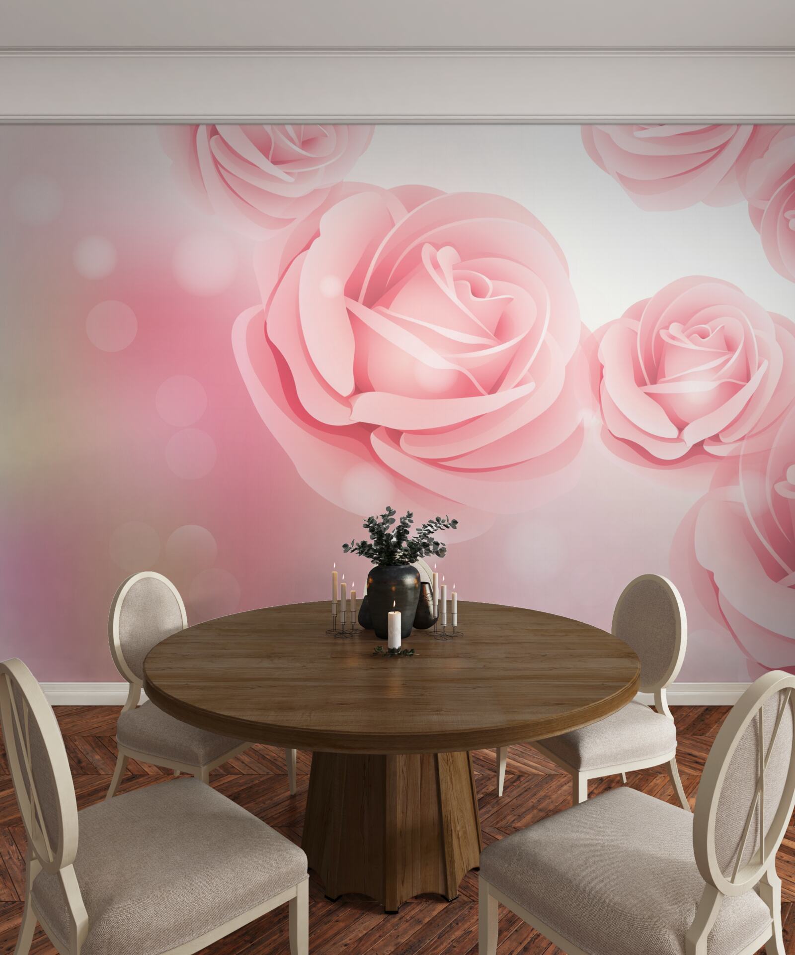 Fototapeta jemné kvety ruží v ružovom odtieni