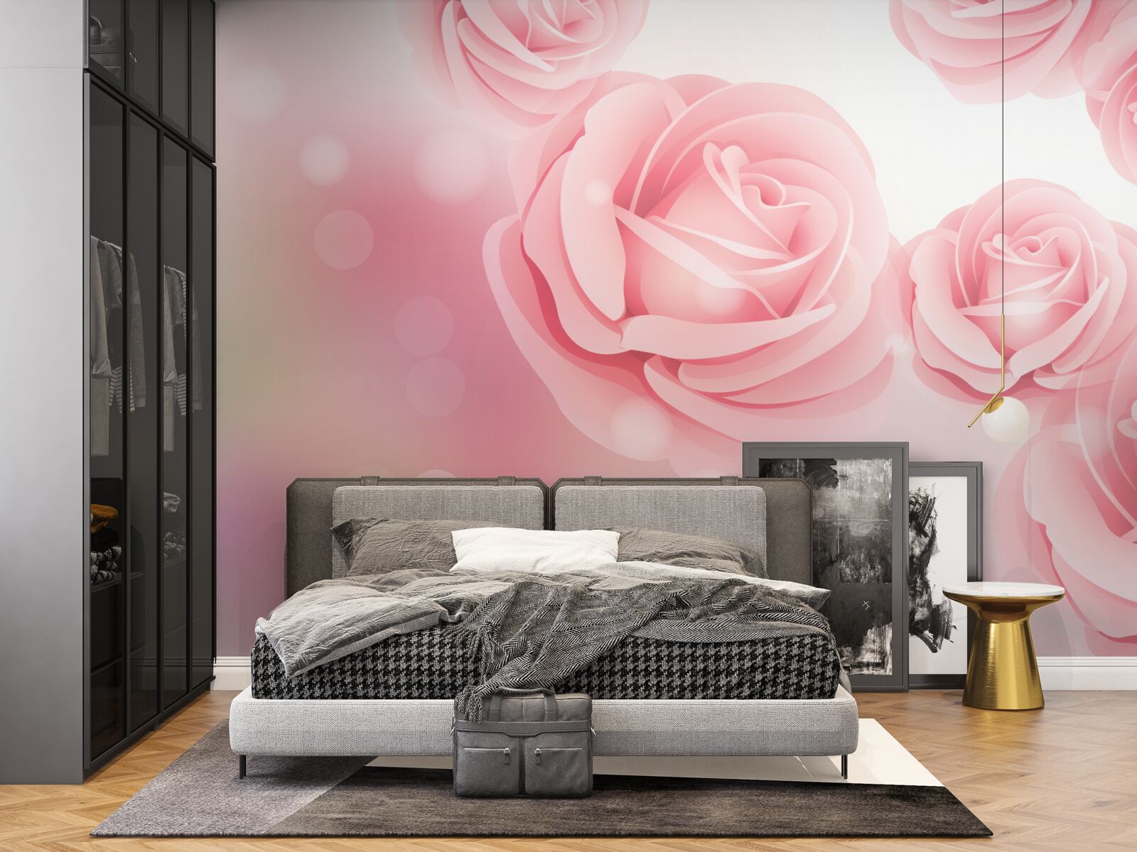 Fototapeta jemné kvety ruží v ružovom odtieni