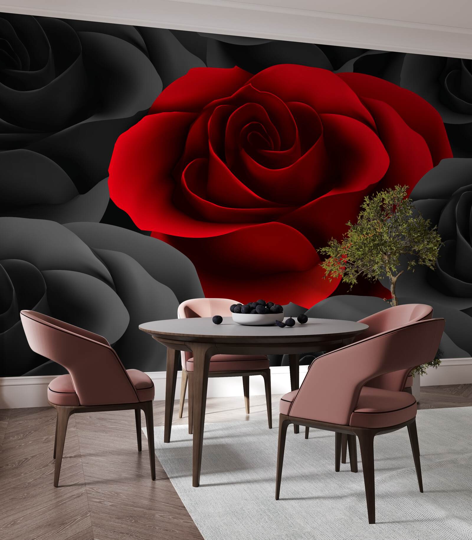 Fototapeta farebný kvet medzi nudnými