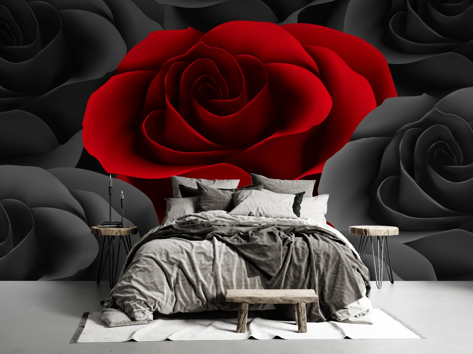 Fototapeta farebný kvet medzi nudnými