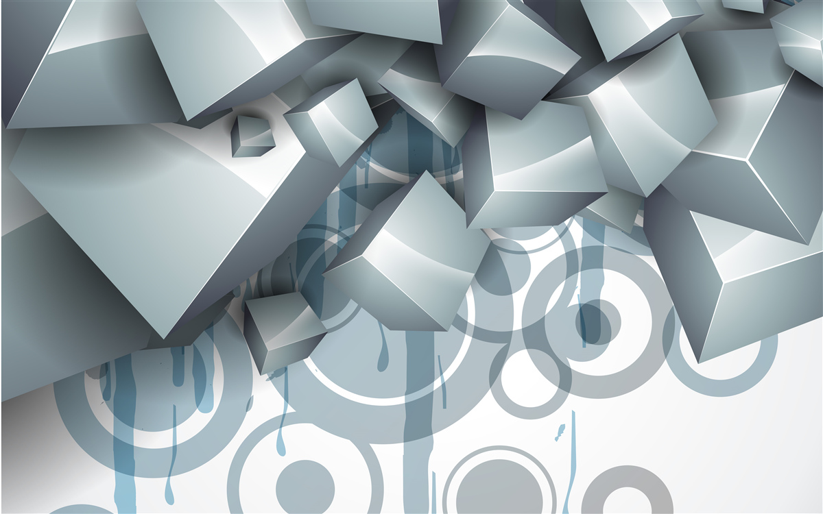 Fototapeta sivé optické kocky