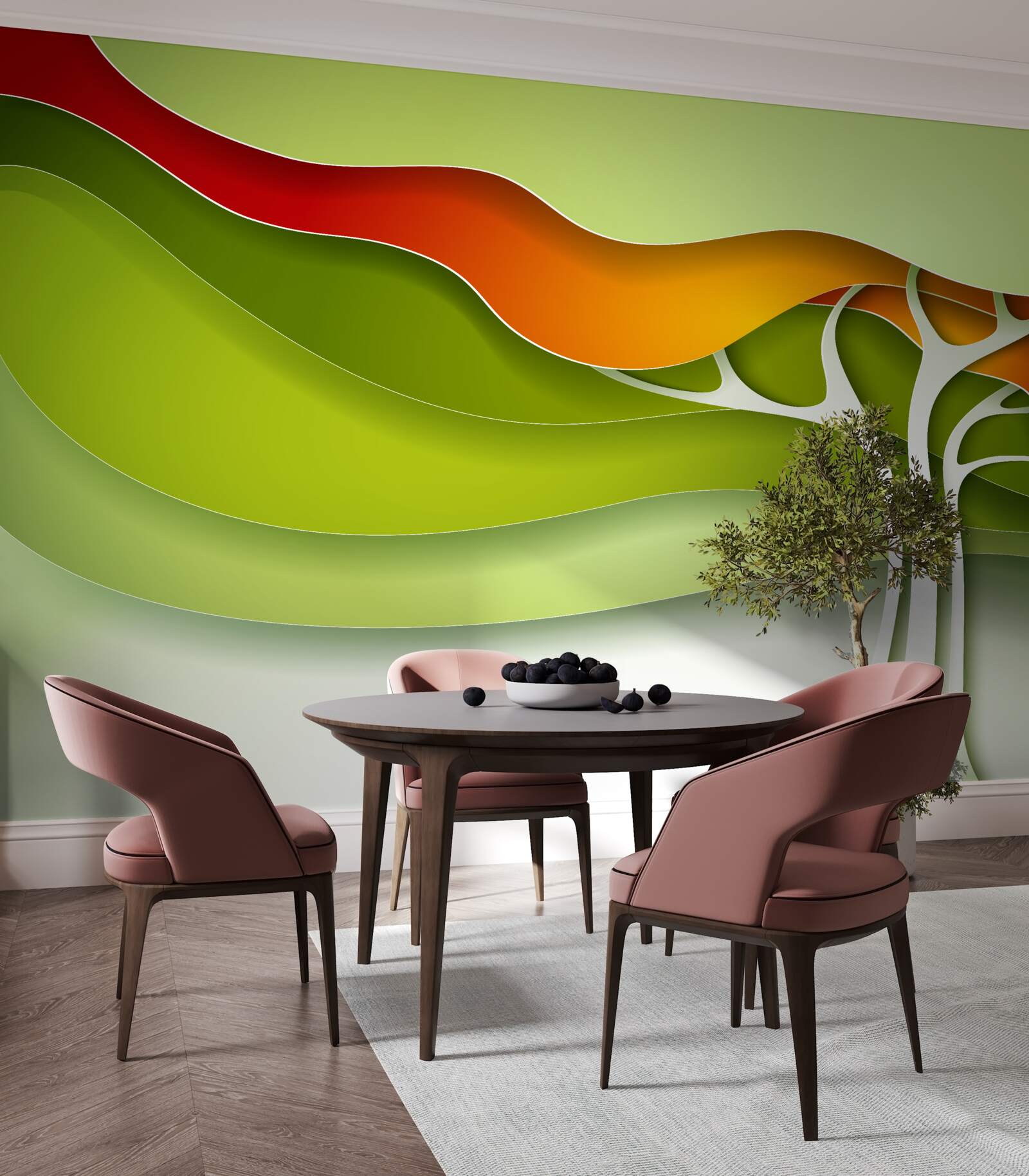 Fototapeta vrchol stromu je natretý svetlými odtieňmi jesene