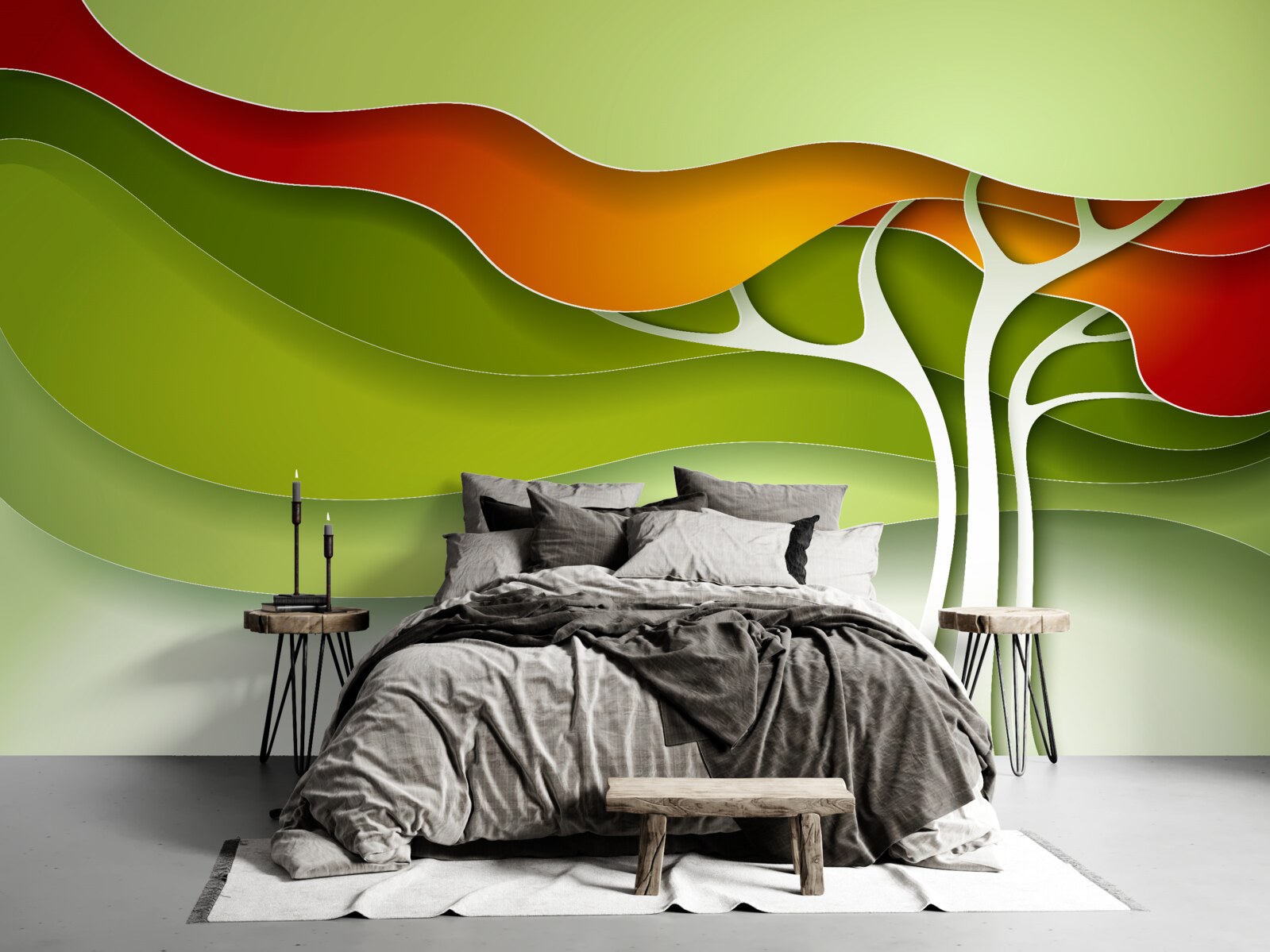 Fototapeta vrchol stromu je natretý svetlými odtieňmi jesene