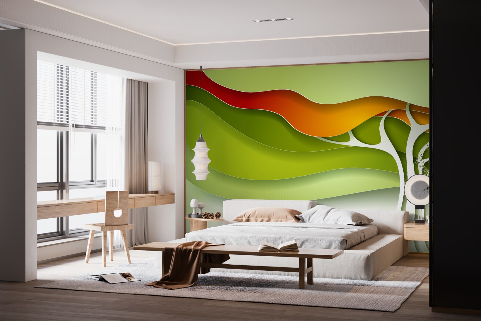 Fototapeta vrchol stromu je natretý svetlými odtieňmi jesene