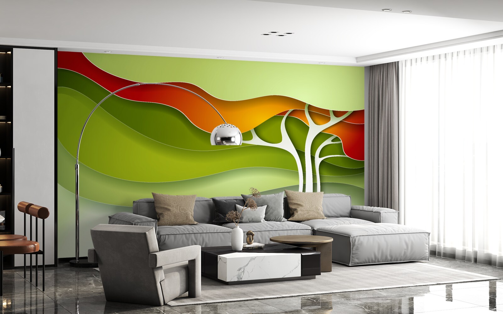 Fototapeta vrchol stromu je natretý svetlými odtieňmi jesene