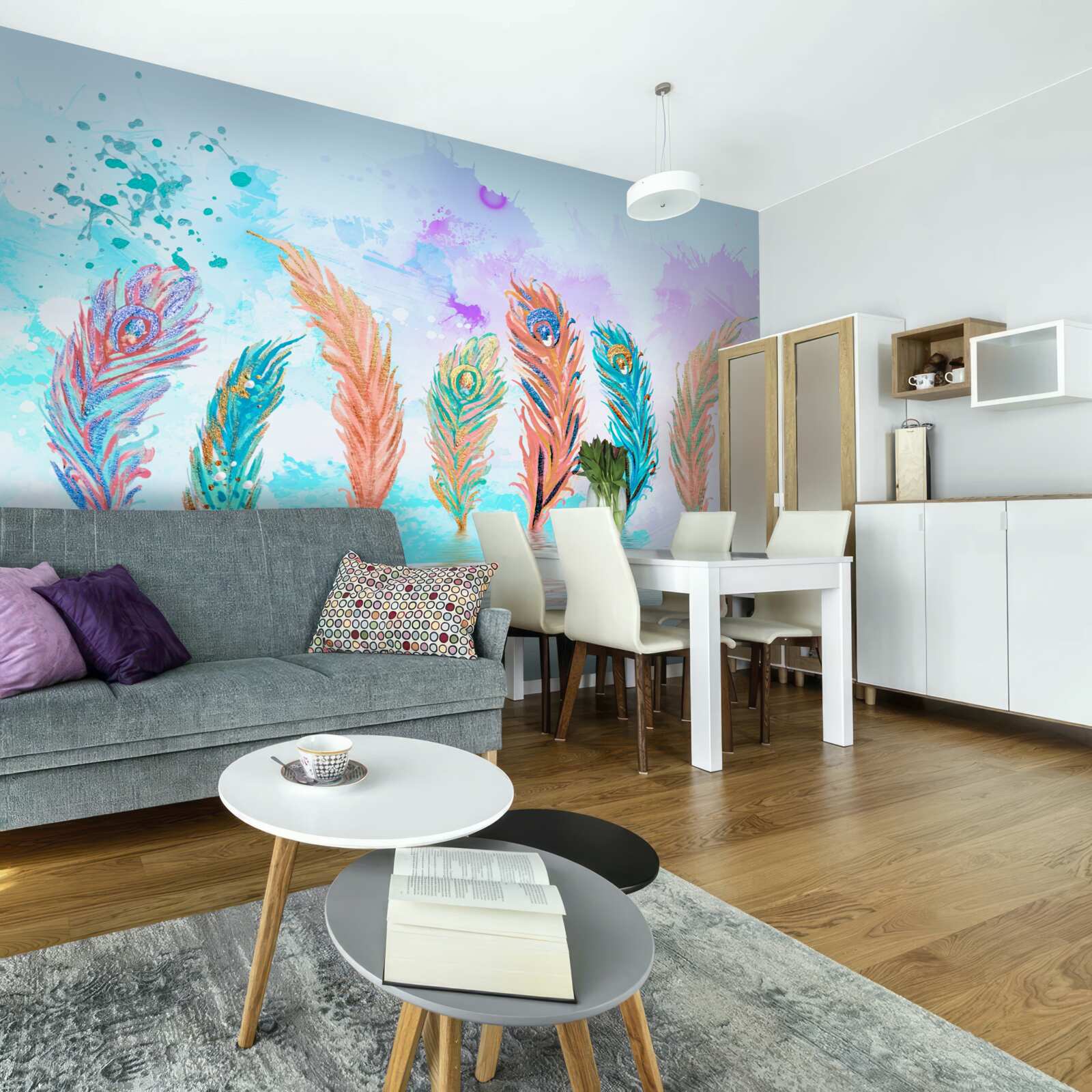 Fototapeta vyčnievajúce perie prepichujú vodu