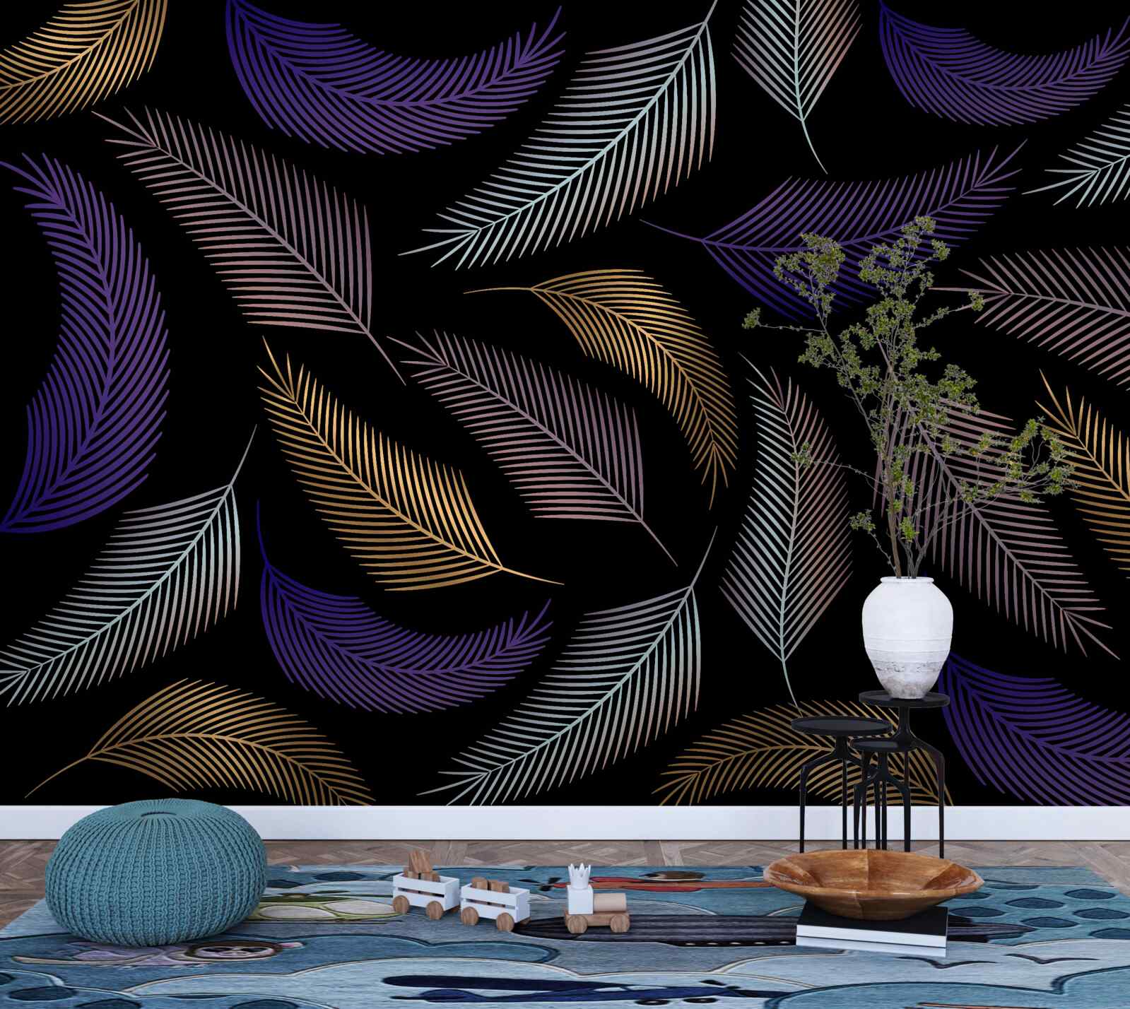 Fototapeta jesenné lístie v tmavých farbách